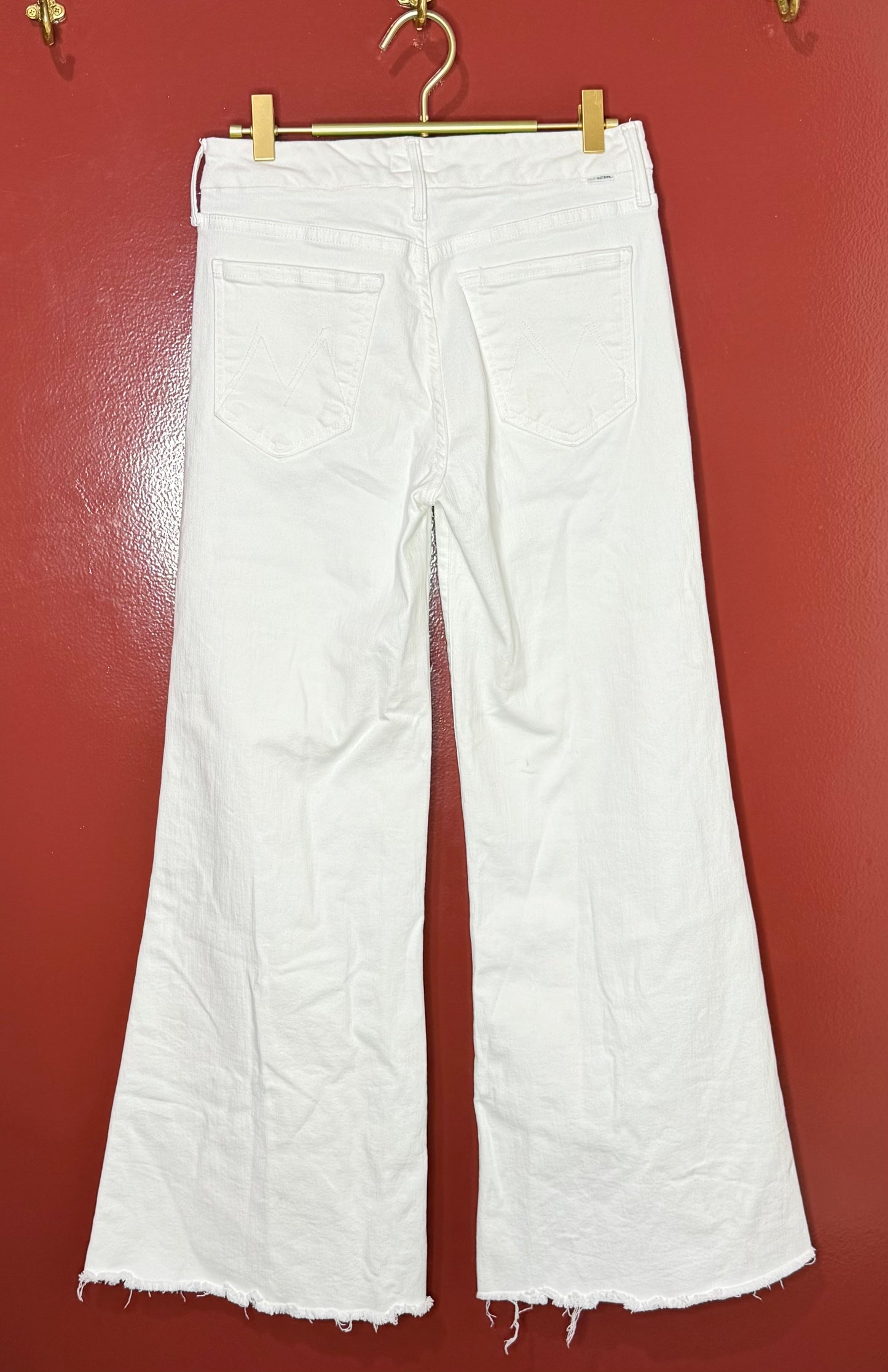 Mother White Wide Leg Jeans 27