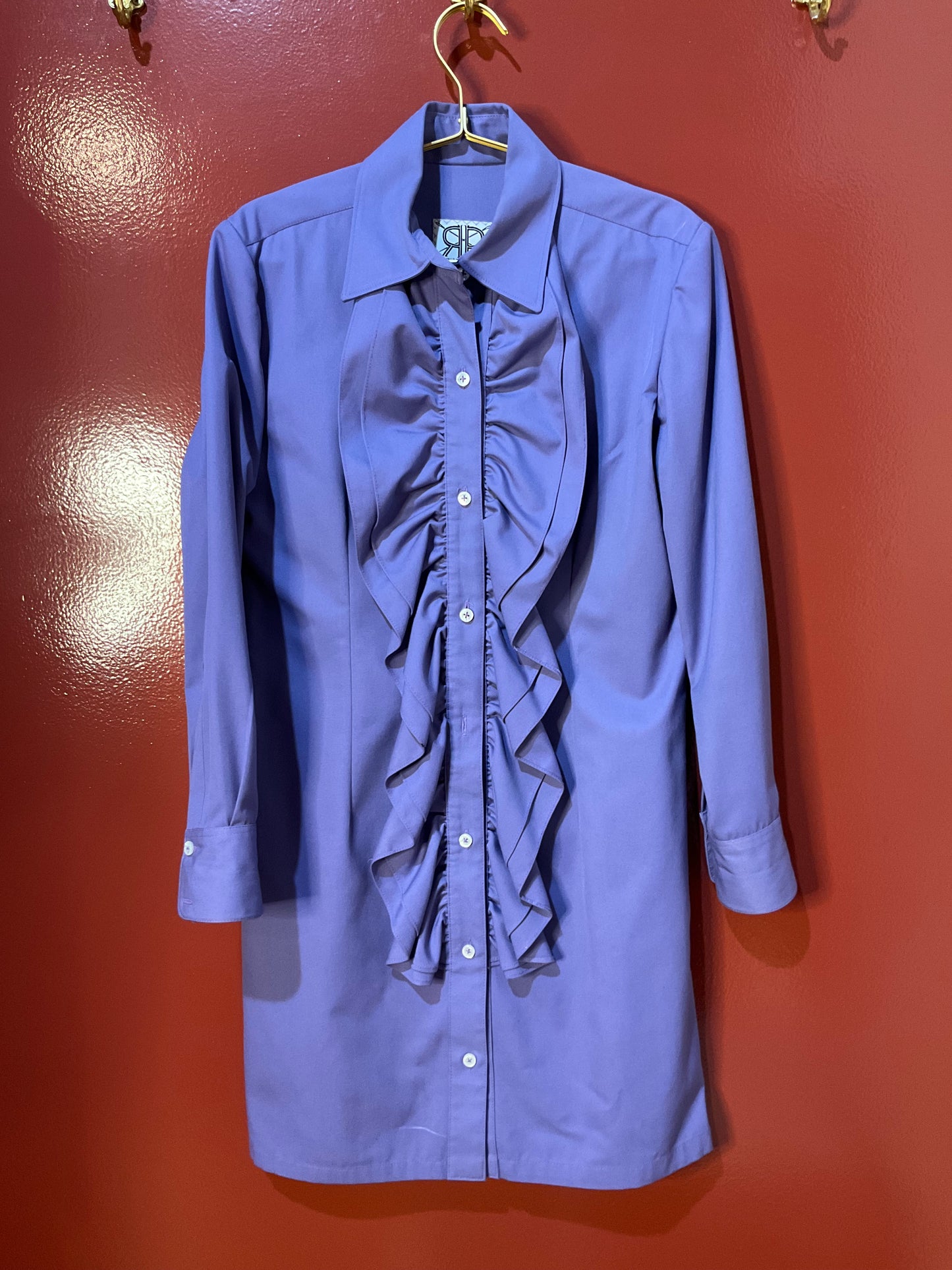 RR Purple Long Sleeve Ruffle Dress