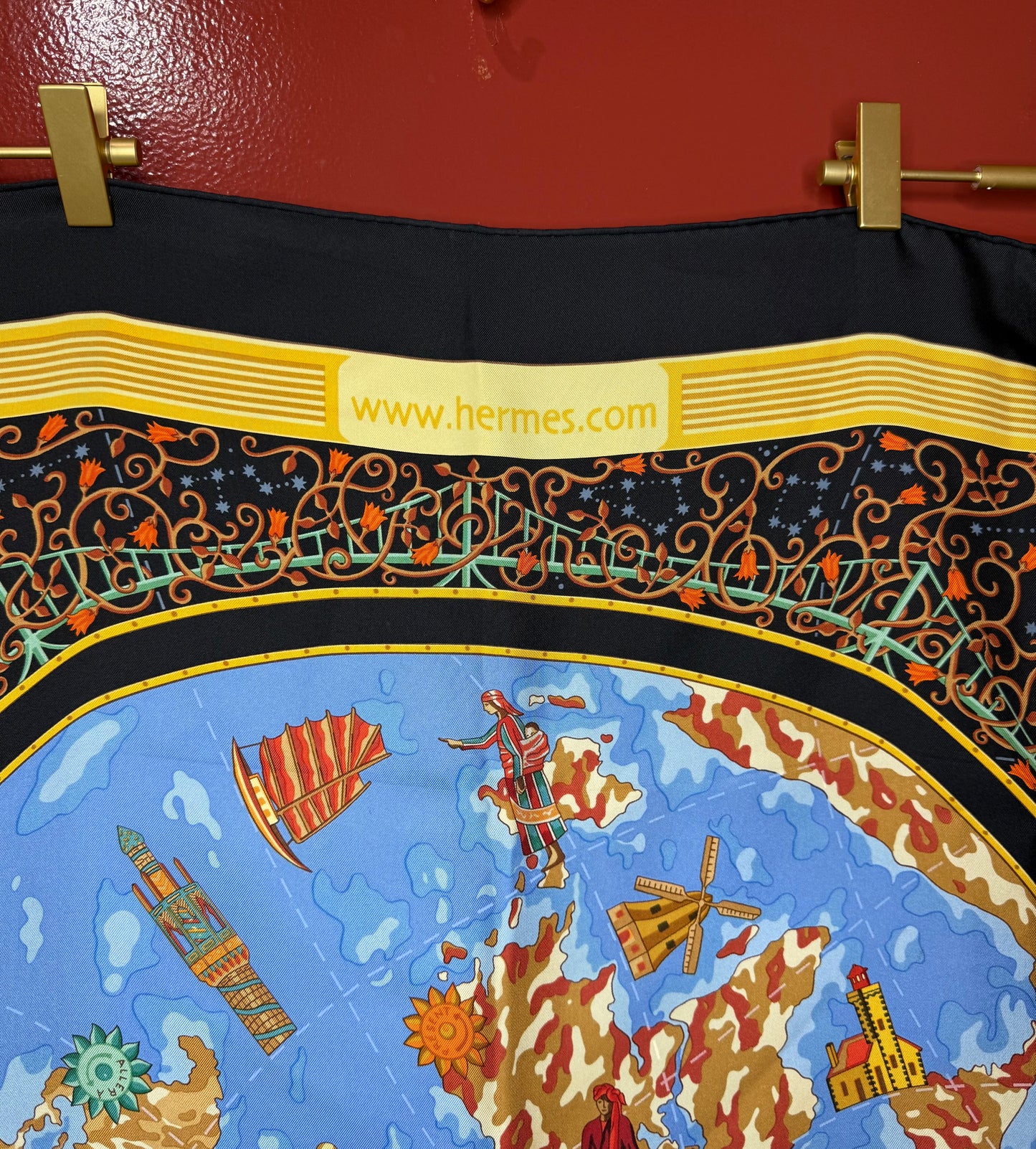 Hermes Le Geographe Scarf