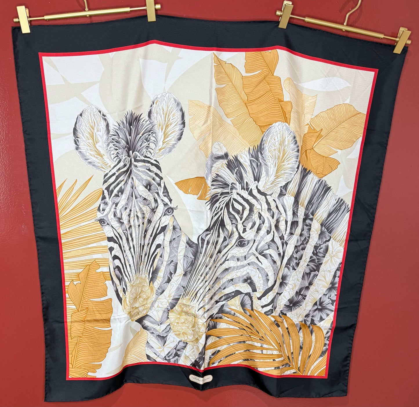Salvatore Ferragamo Zebra Silk Scarf