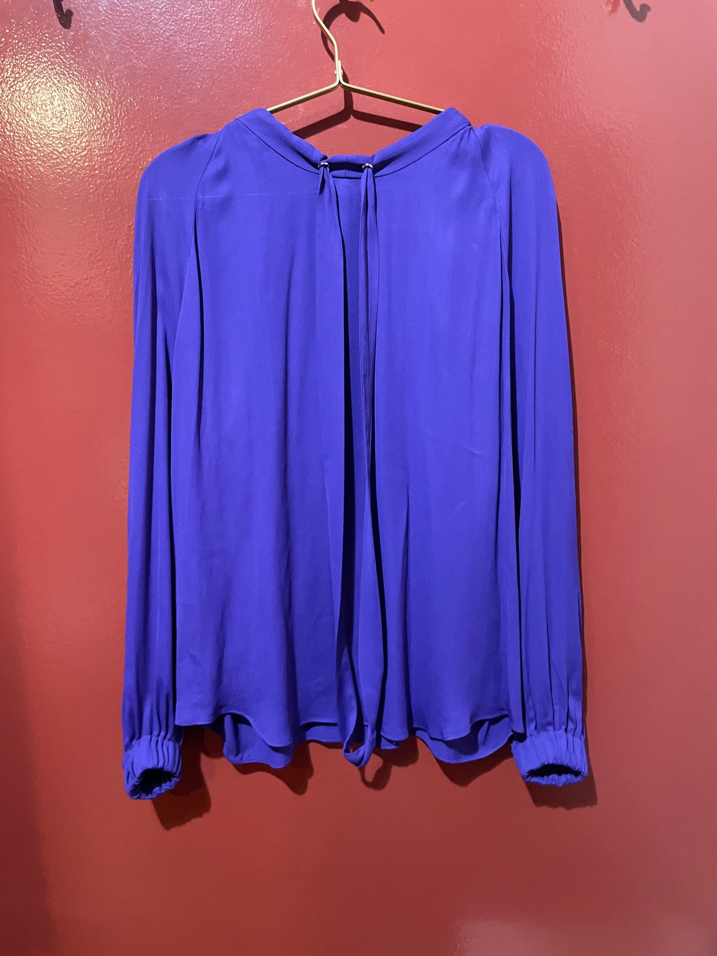 Tibi Long Sleeve Purple Top XS