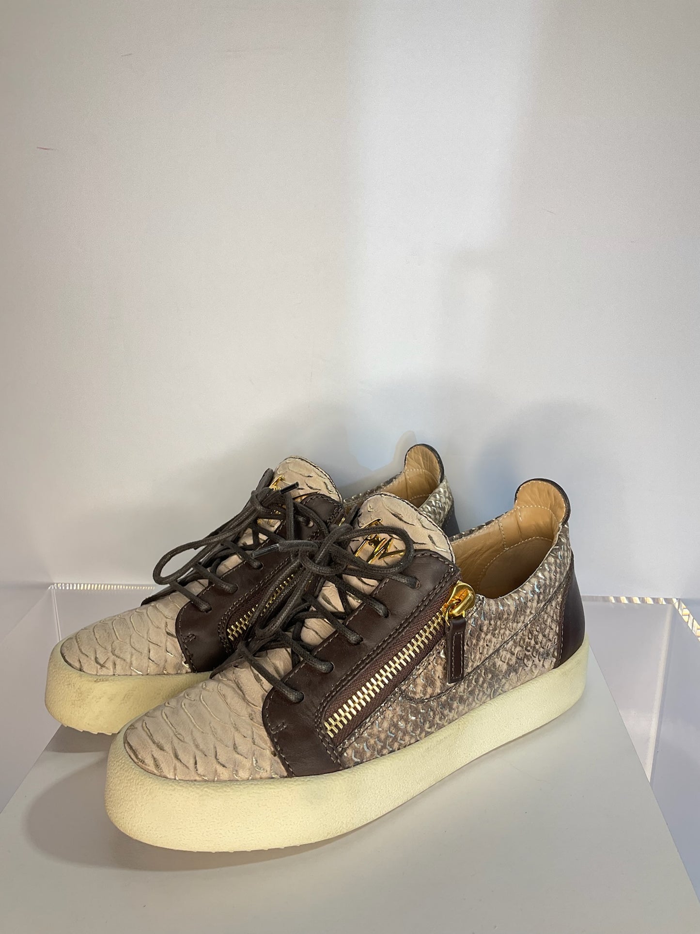 Giuseppe Zanotti Snakeskin Sneakers 9