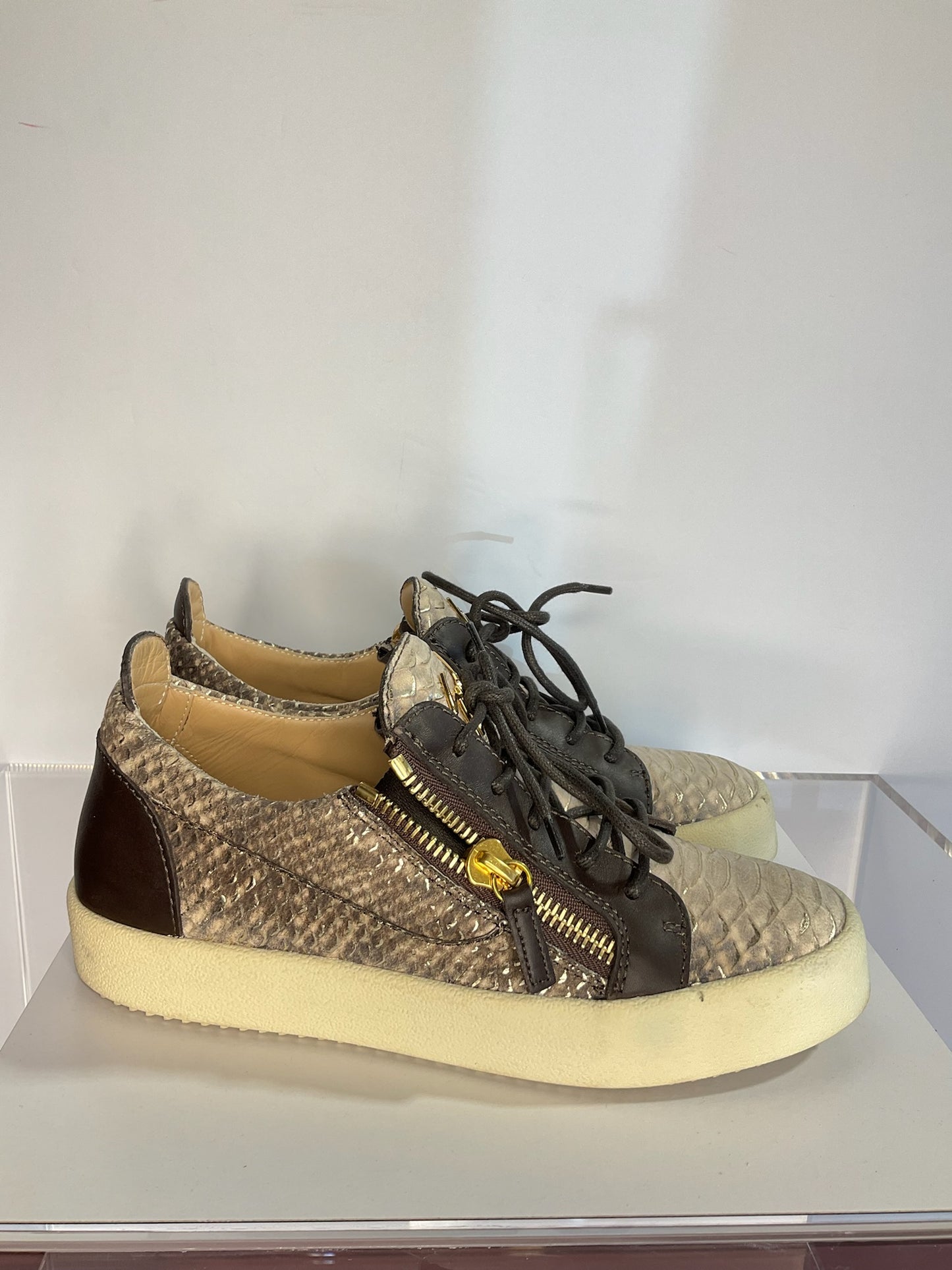 Giuseppe Zanotti Snakeskin Sneakers 9