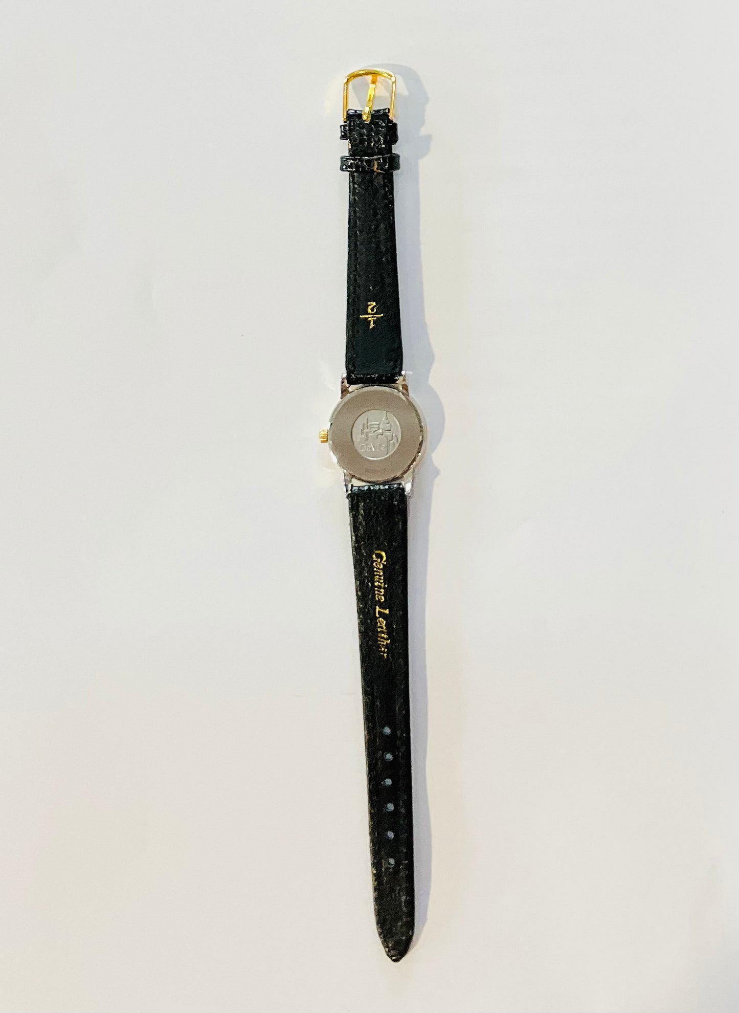 Omega Blk leather Watch