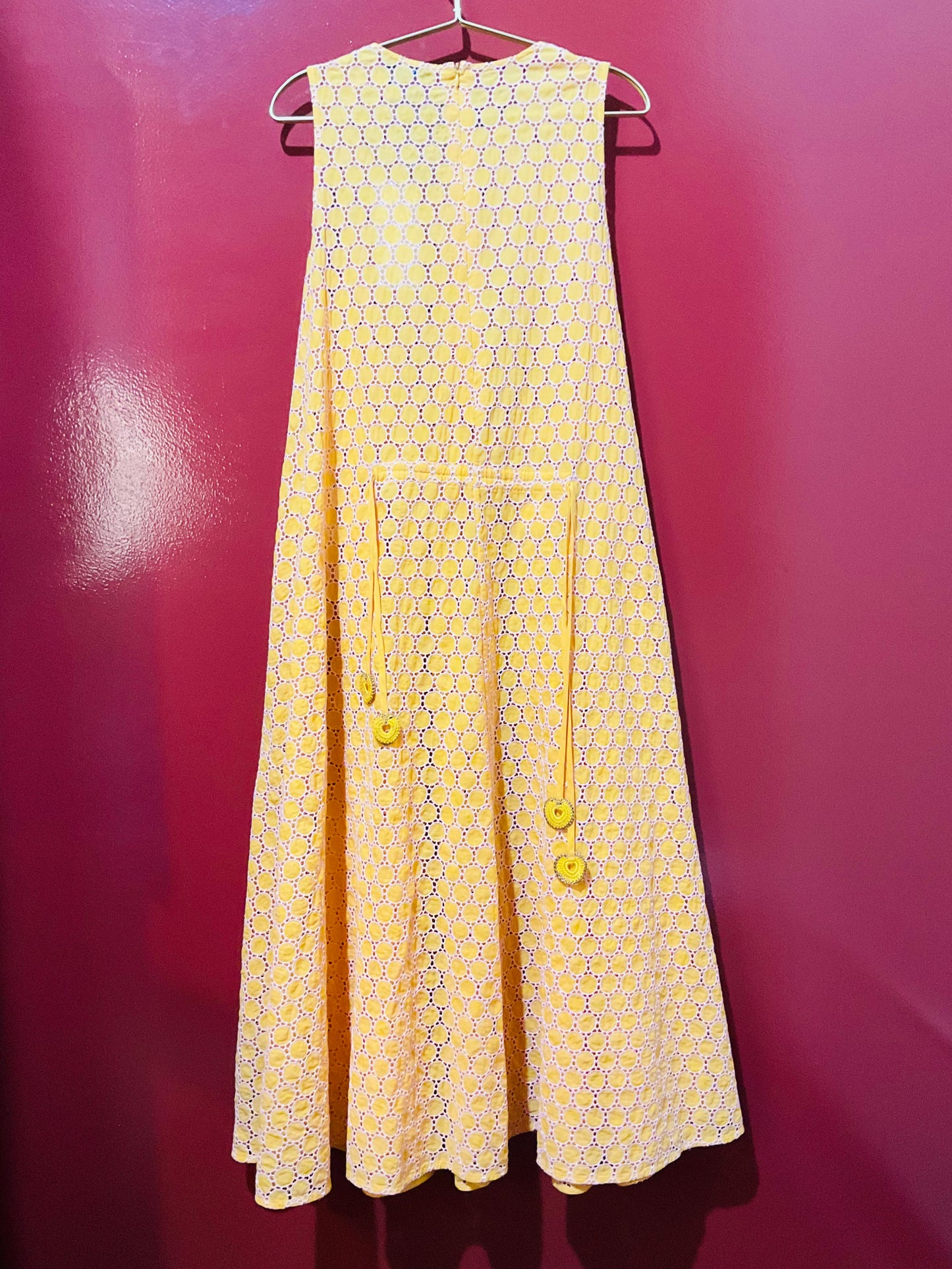 My Beachy Side Pok A Dot Long Dress Orange X3