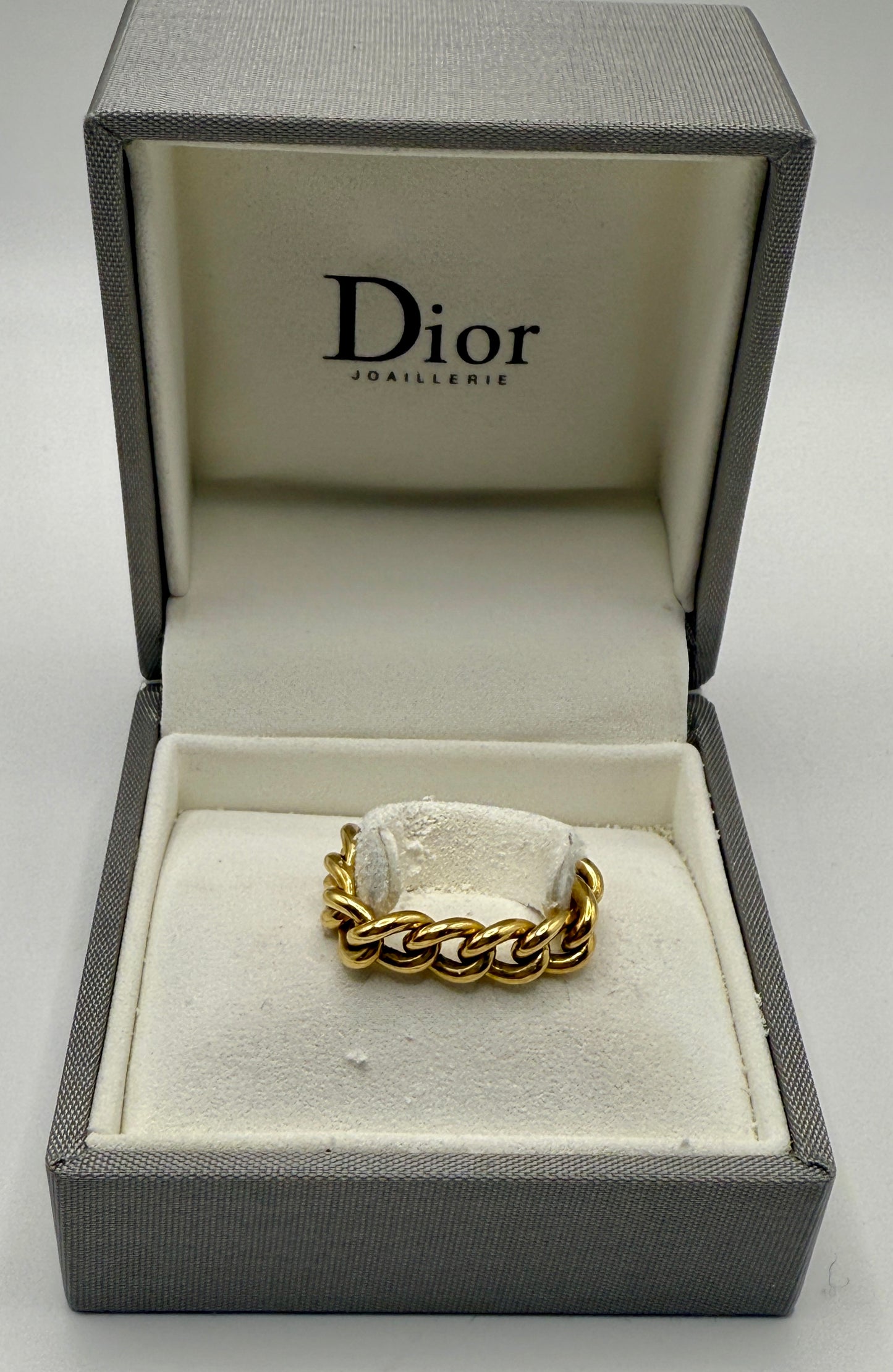 Dior 18K Gold Gourmette Ring 50