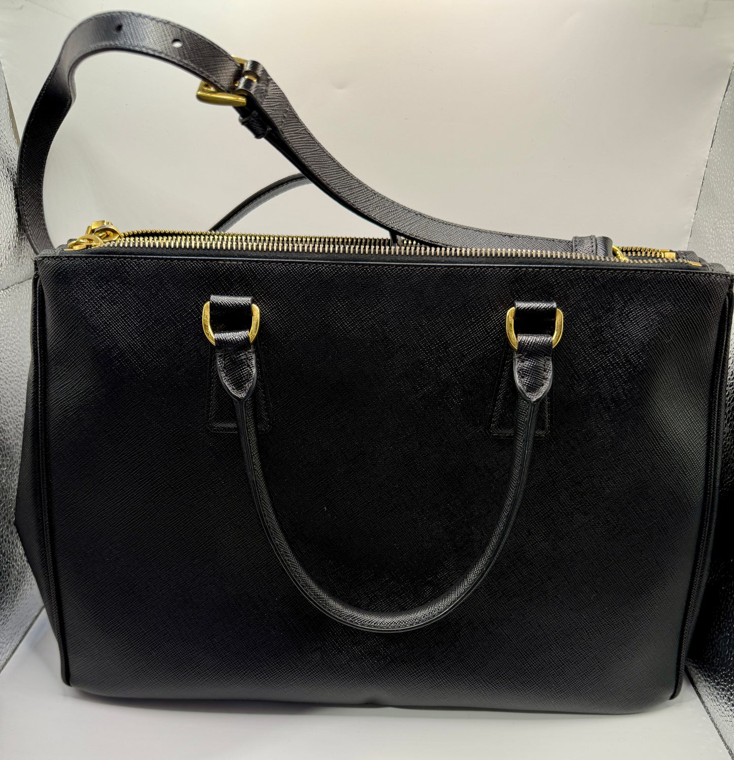 Prada Black Galleria Saffiano Leather Bag