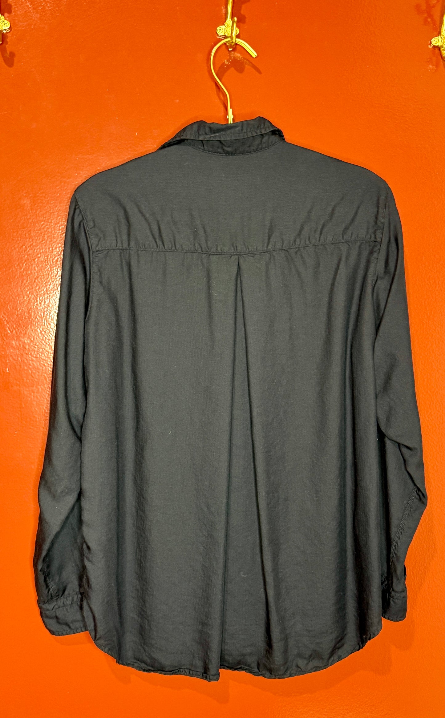 Grayson Navy Long Sleeve Button Up Top 2