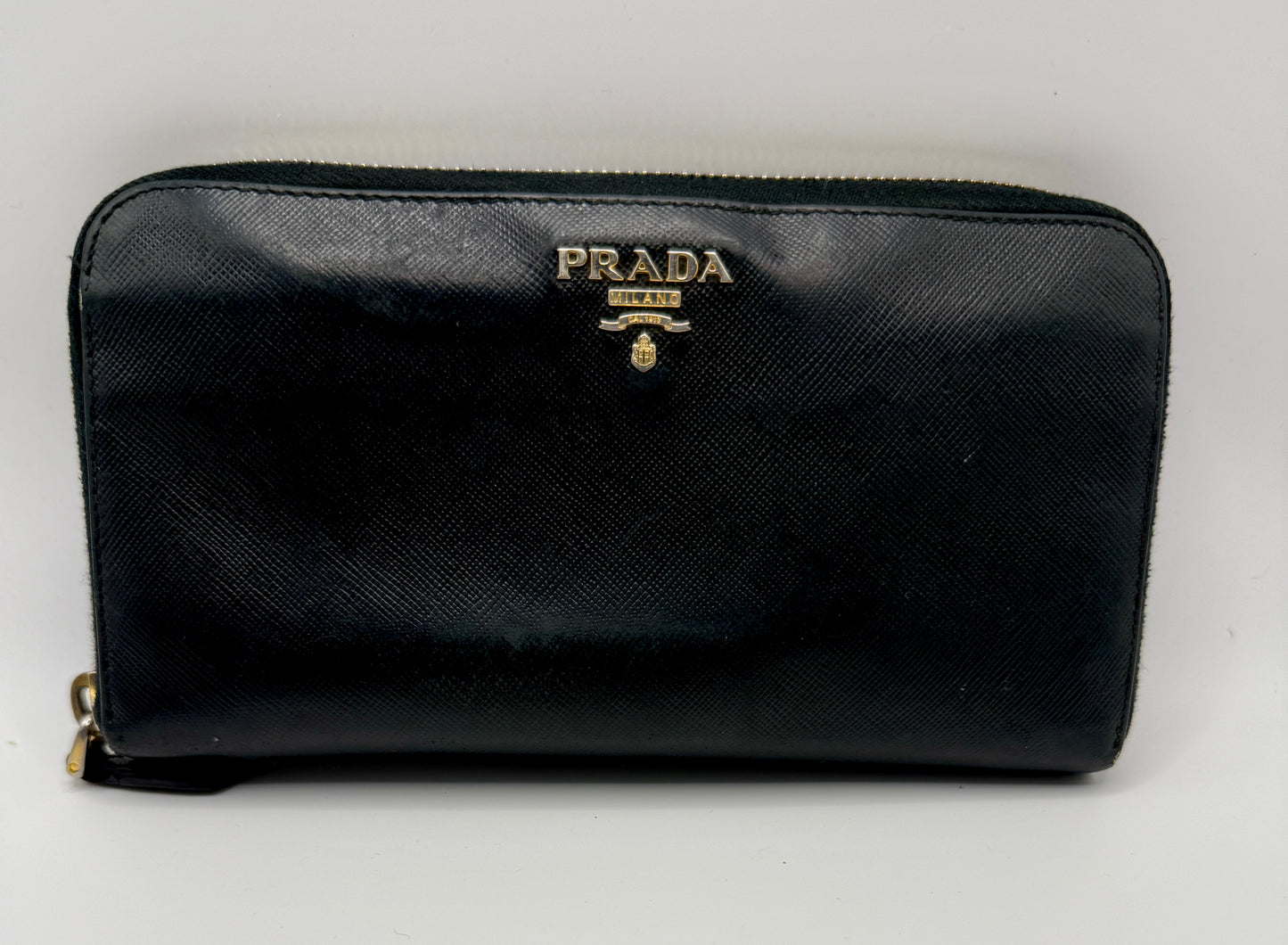 Prada Saffiano Leather Zip Wallet