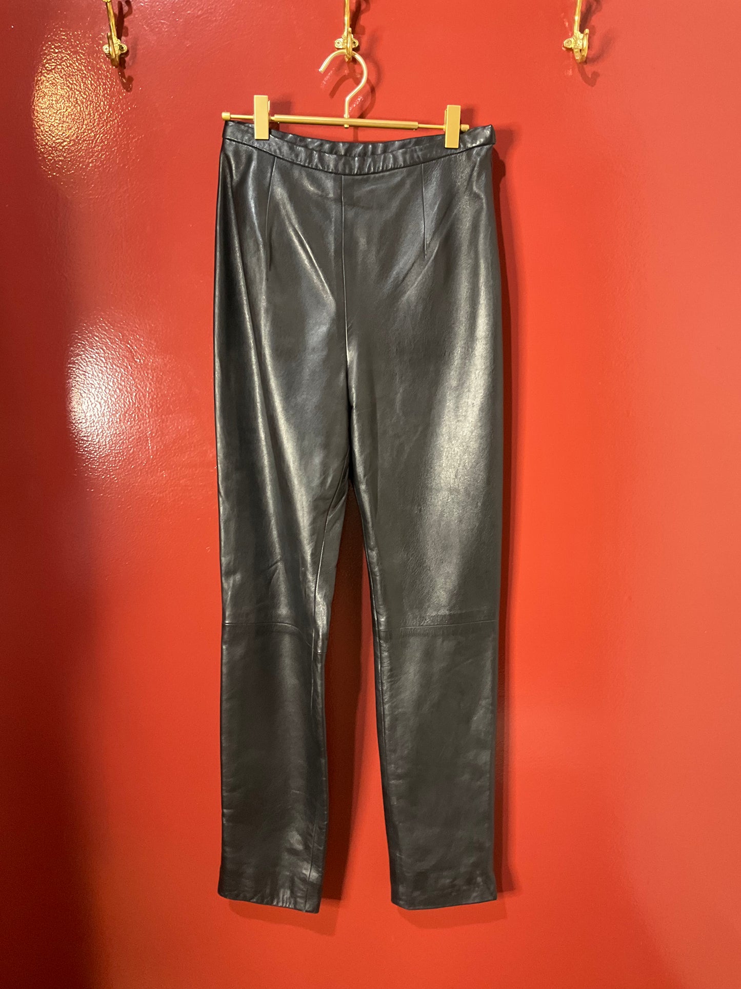 Oscar de la Renta Leather Pants 6