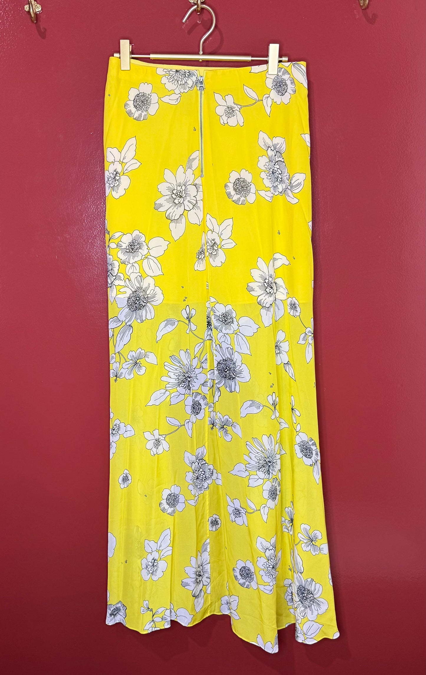 Alice + Olivia Yellow Floral Skirt 6