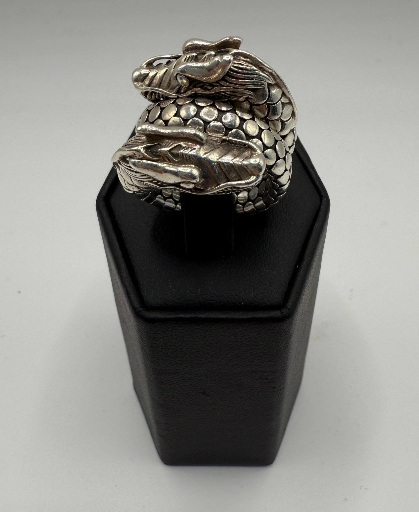 John Hardy Legends Naga Dragon Coil Sterliong Silver Ring