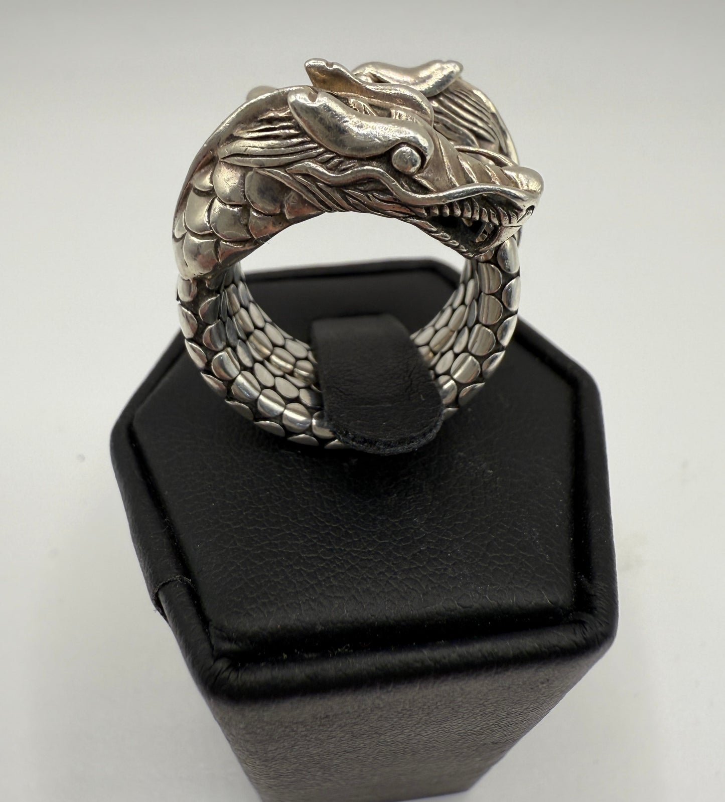 John Hardy Legends Naga Dragon Coil Sterliong Silver Ring