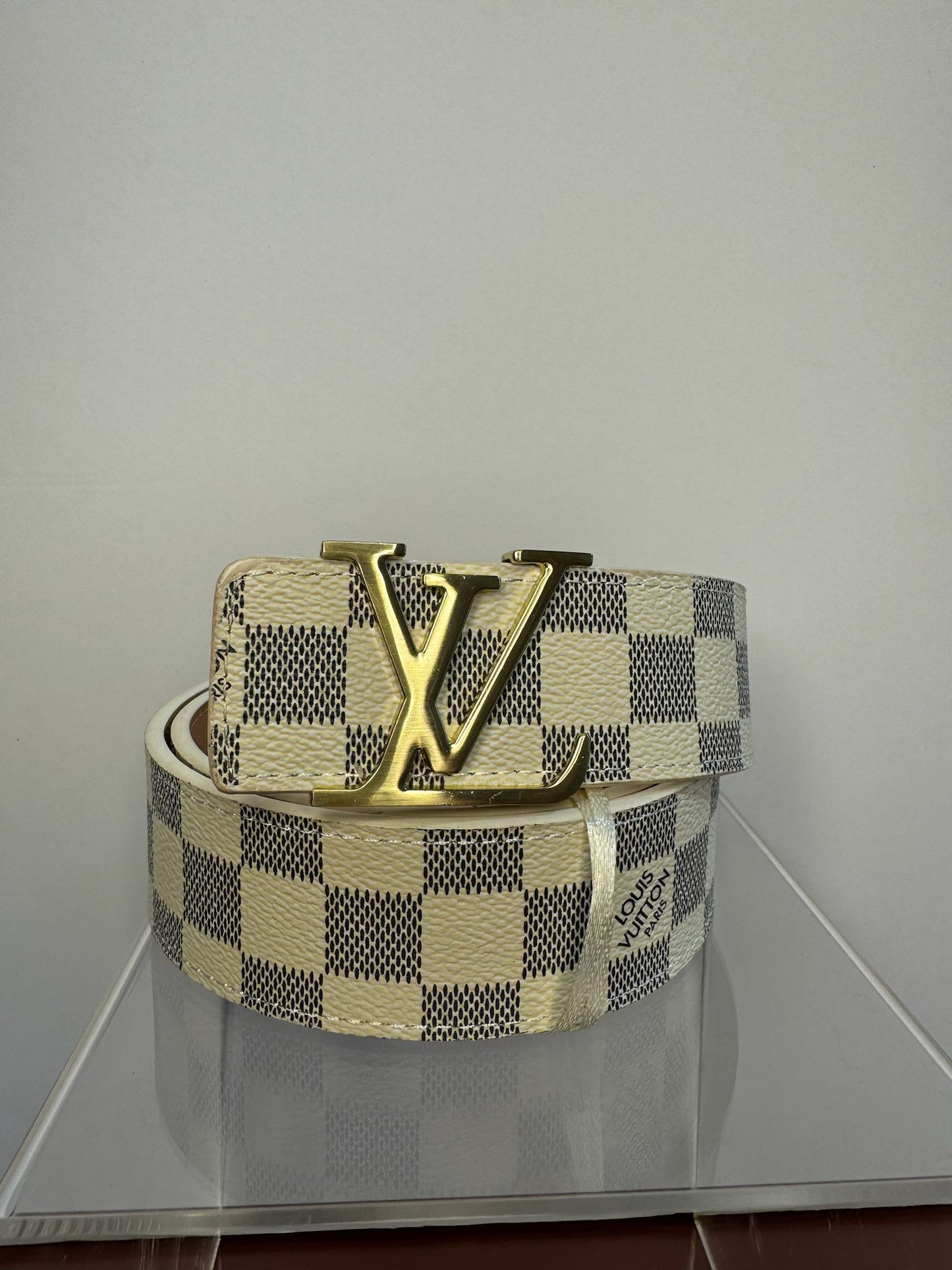 Louis vuitton damier belt blue/IVU 95/38