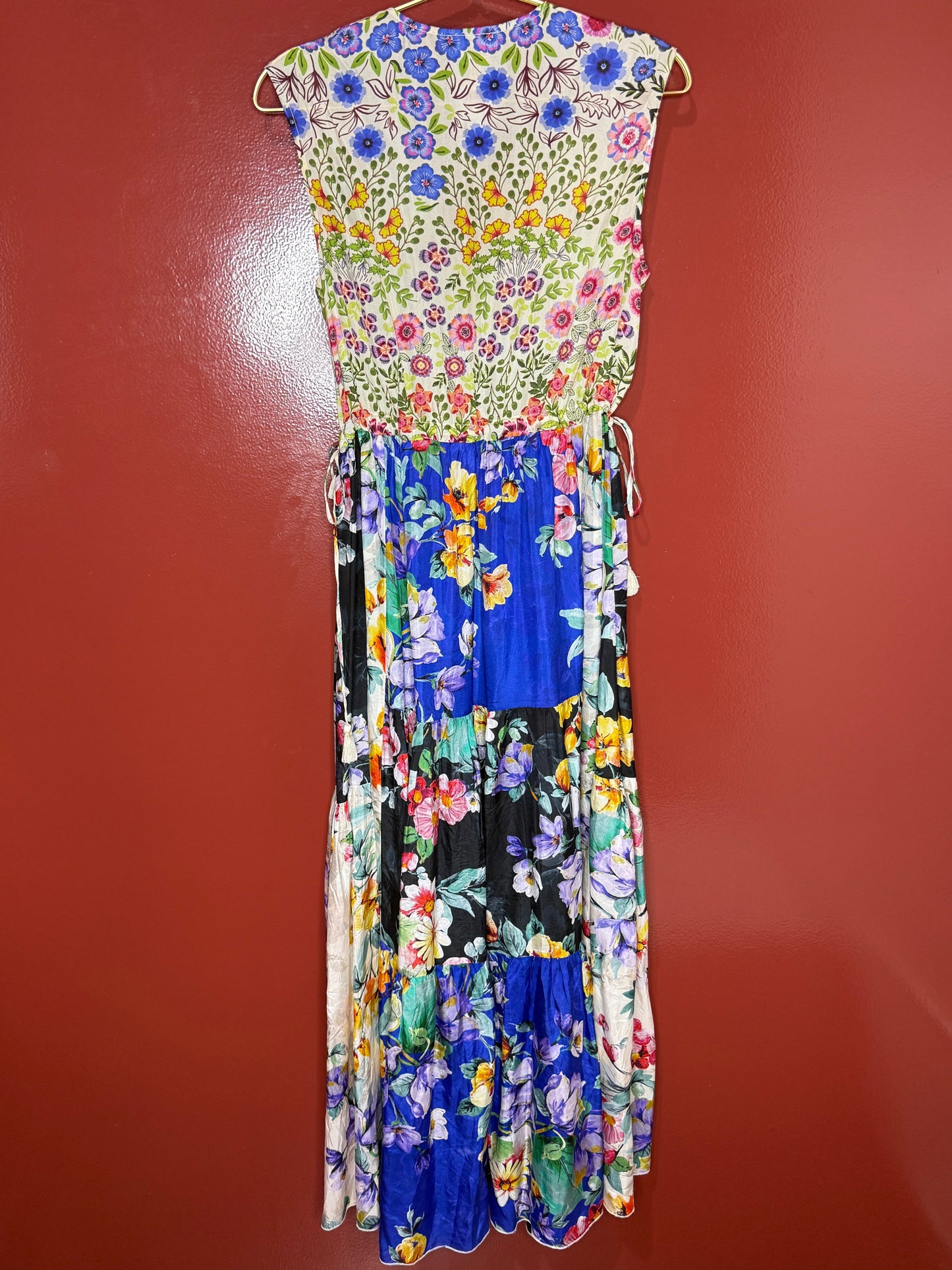 Johnny Was Silk Floral Dress S