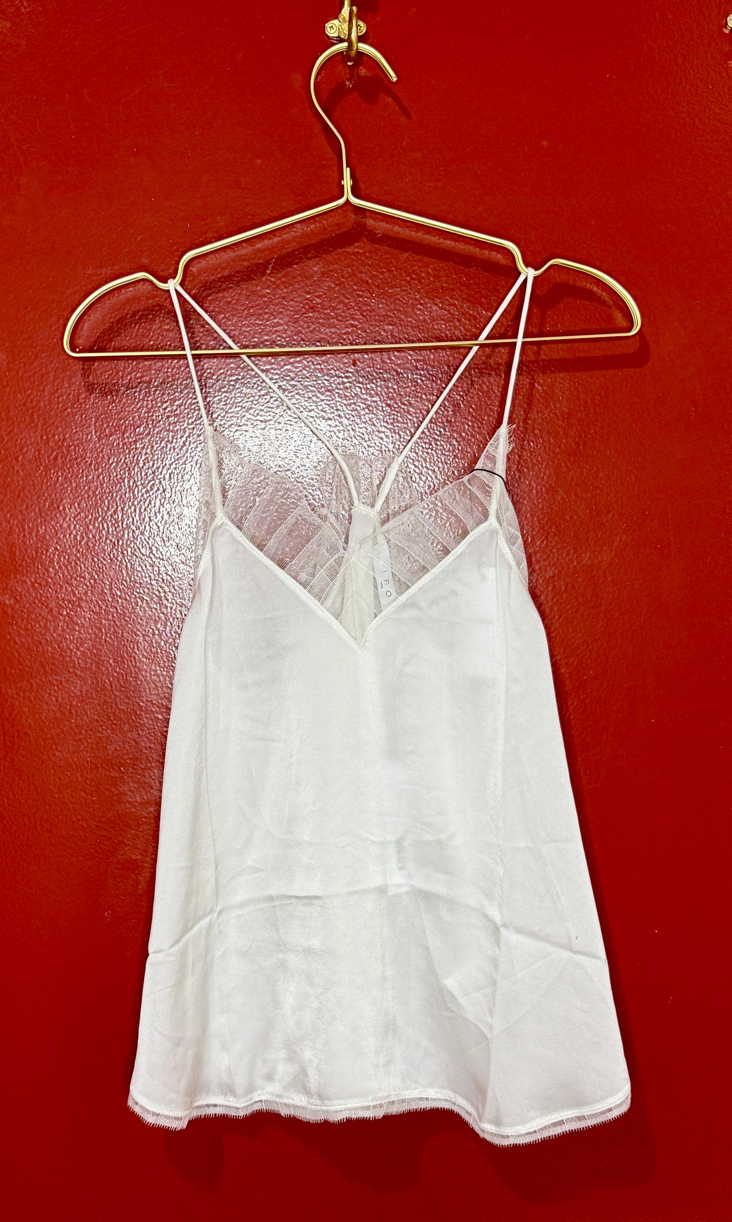 Iro Berwyn Silk Lace Tank Cream 38