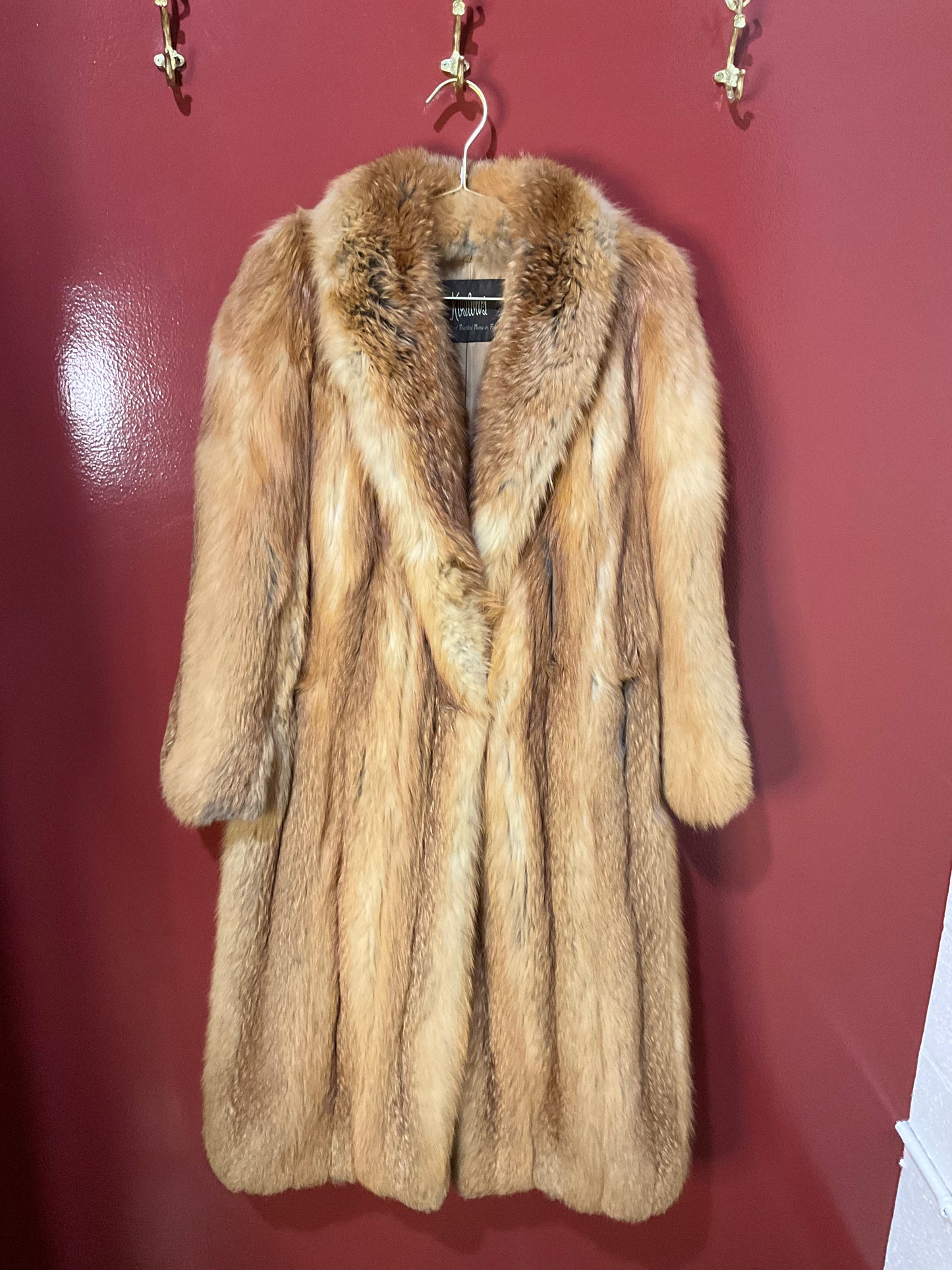 Koslow's Full Length Red Fox Fur S $1297