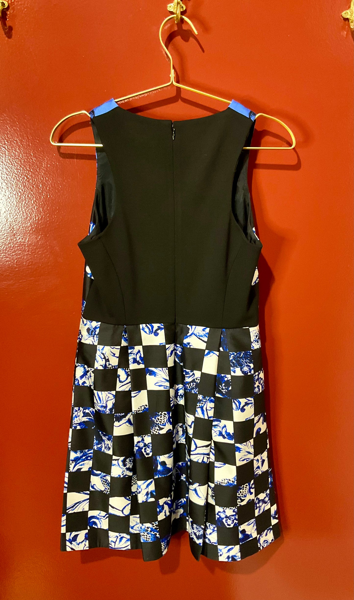 Tibi Black/Blue Floral Dress 4