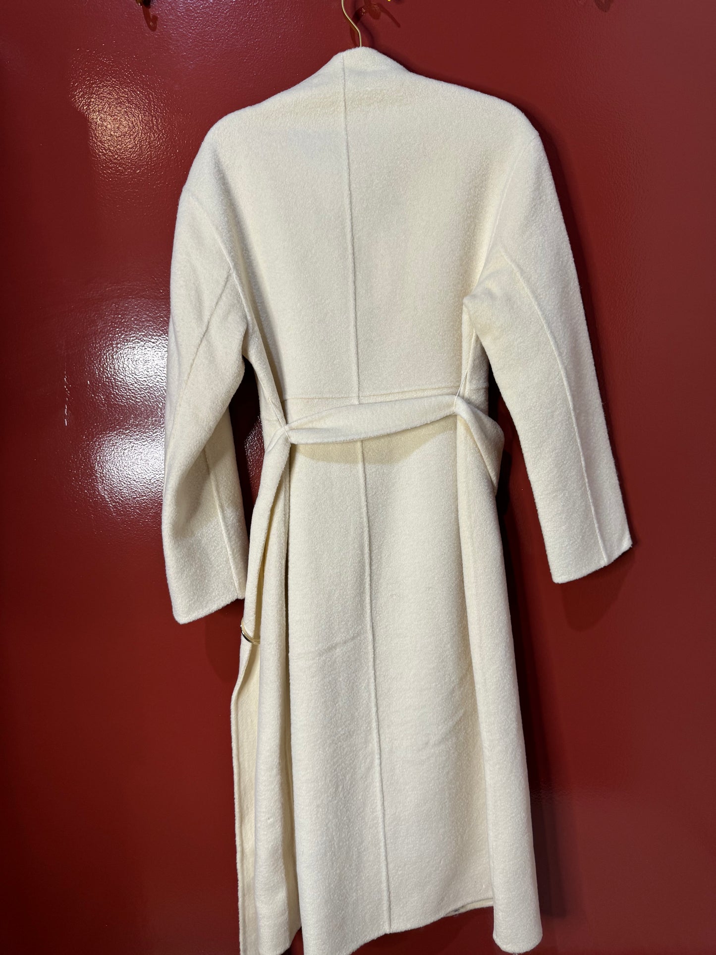 Maje Cream Wool Coat 36