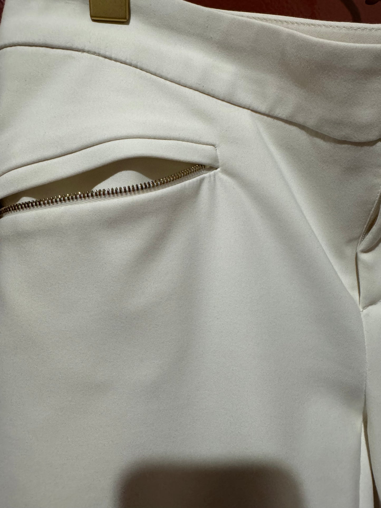Gucci pants zipper pocket white 42