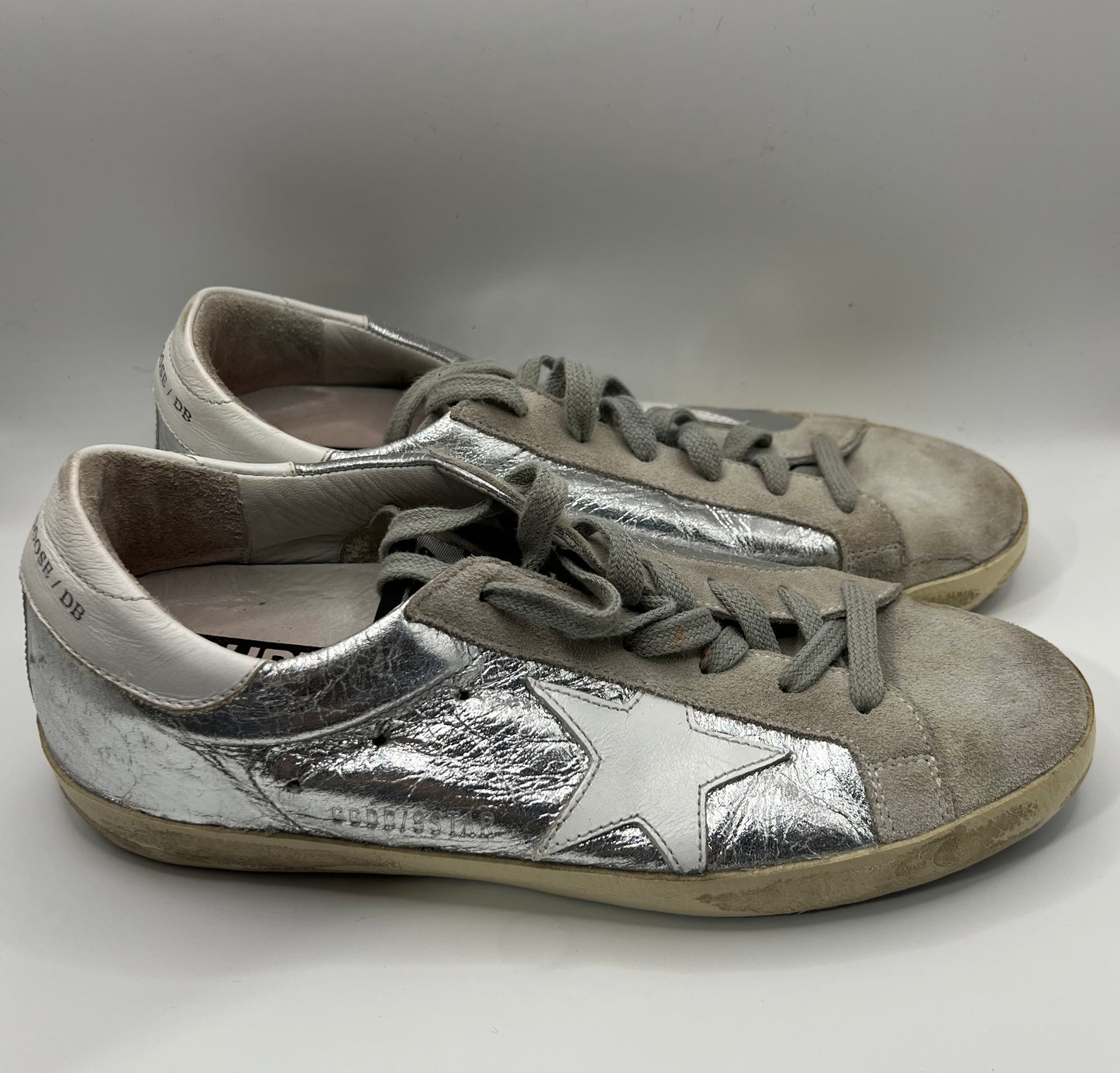 Golden Goose Silver Metallic Sneakers 37