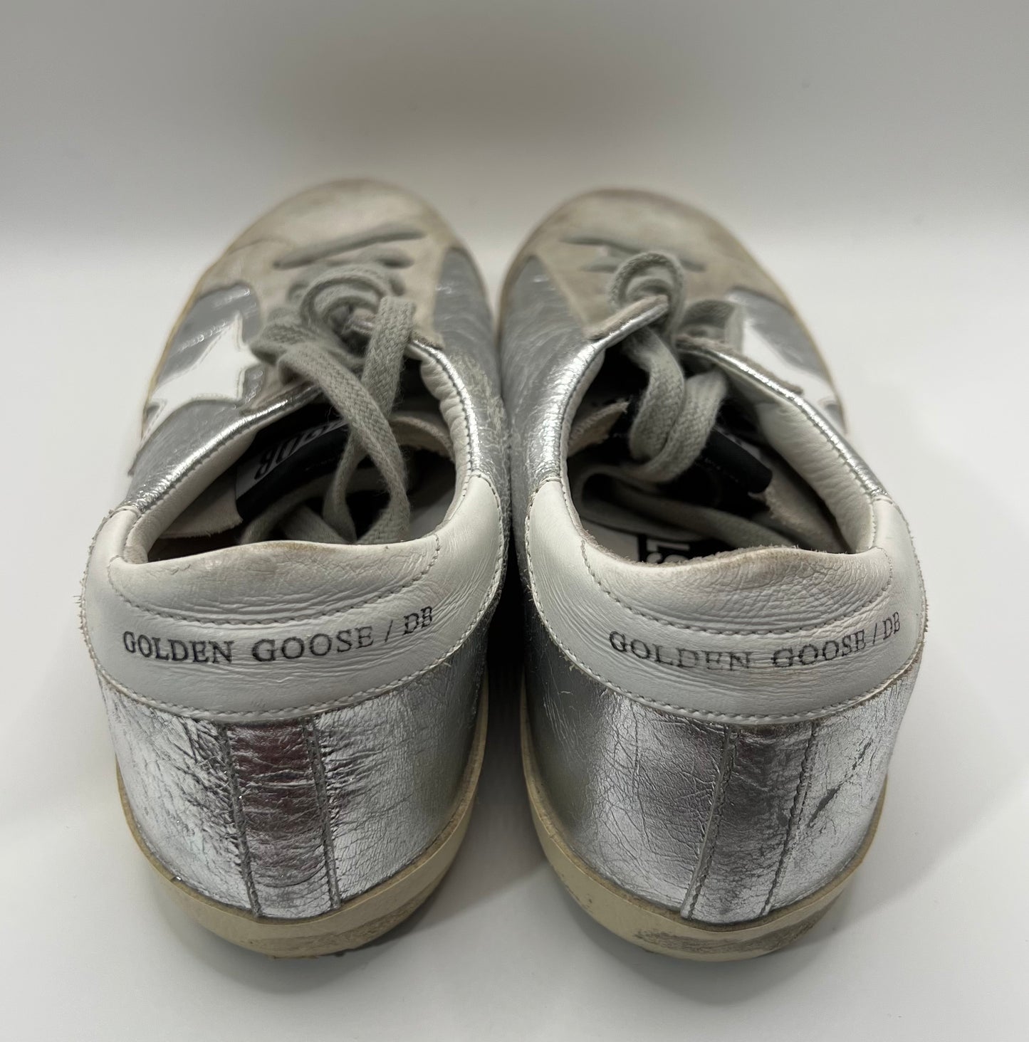 Golden Goose Silver Metallic Sneakers 37