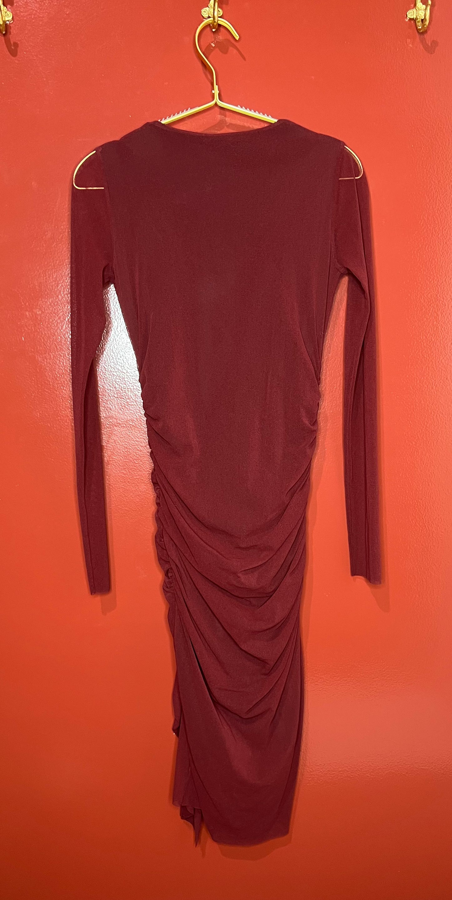 Fuzzi Wine Midi Dress M
