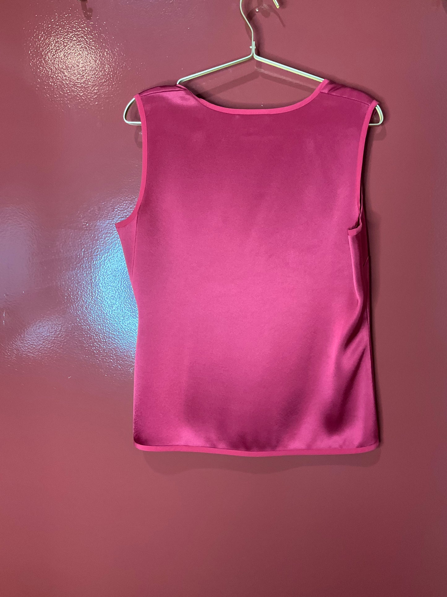 St. Johns Dark Red Silk Tank 10