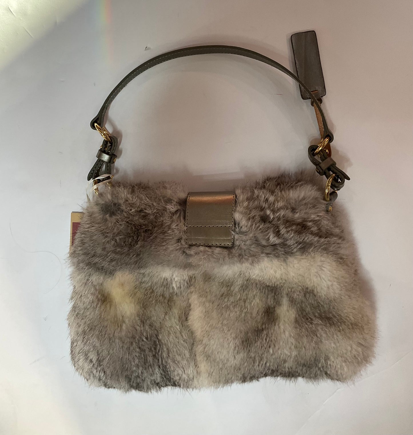 Aqua Madonna Vintage Rabbit Fur Purse