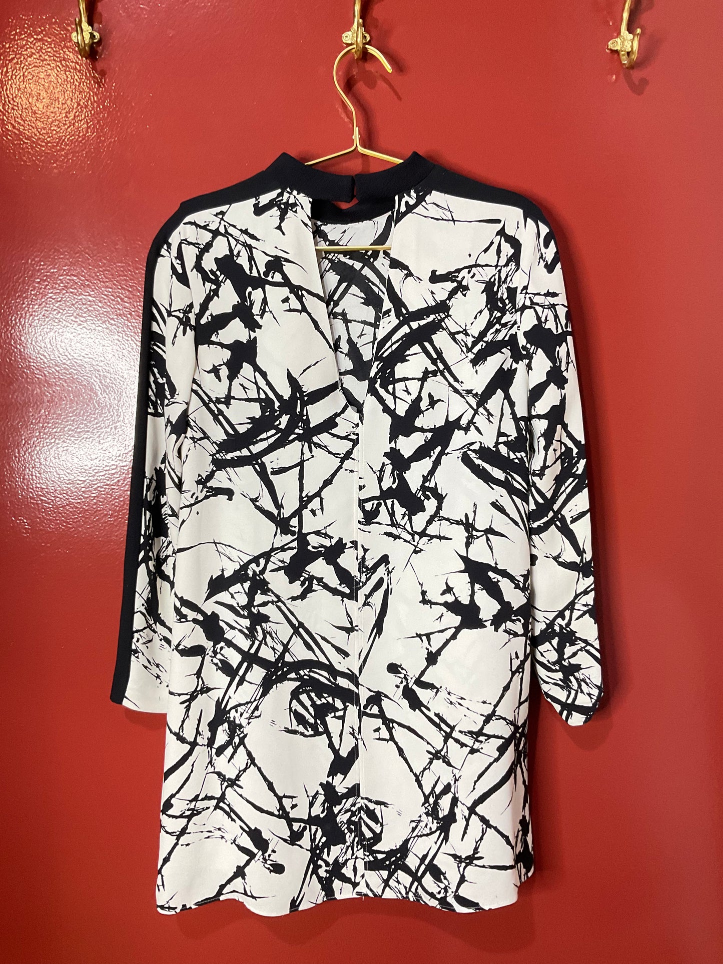 ALC Black/White Long Sleeve Dress 6