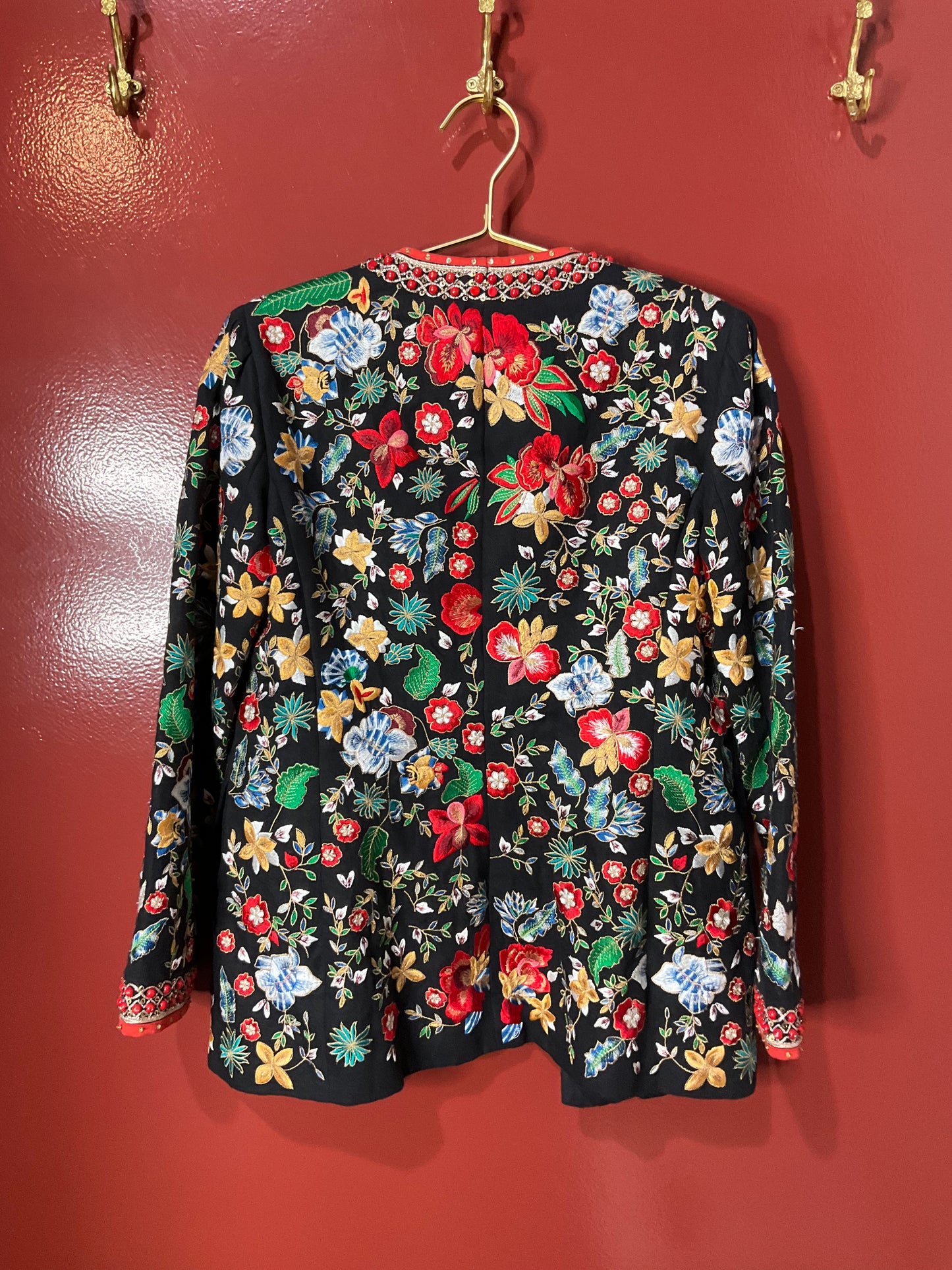Alice + Olivia Floral Tapestry Jacket S