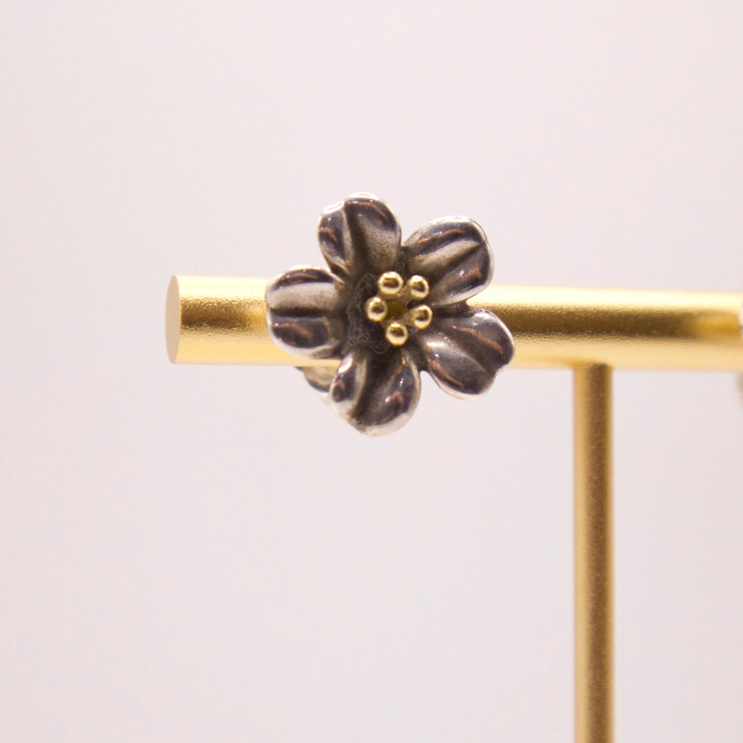 James Avery Silver/Gold Flower Earrings