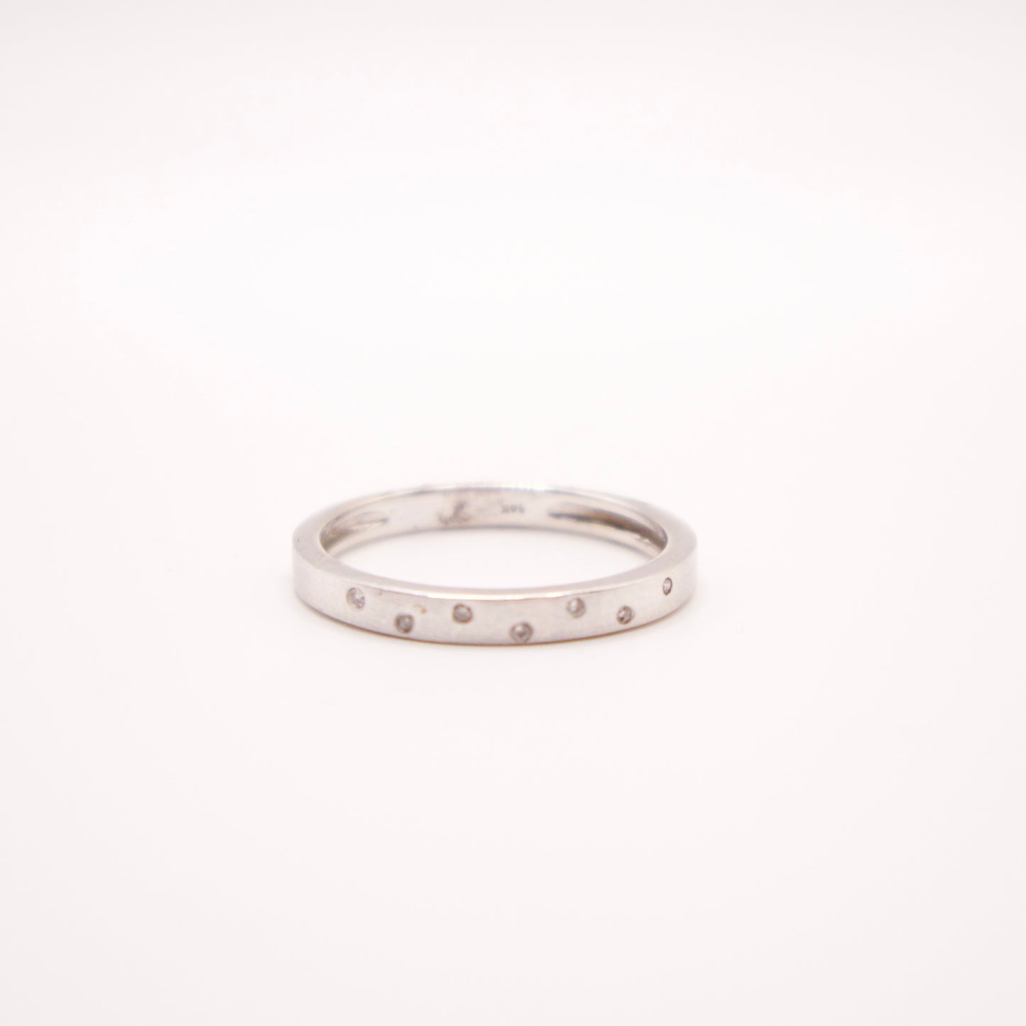 Ring 14K Gold diamond stacker ring