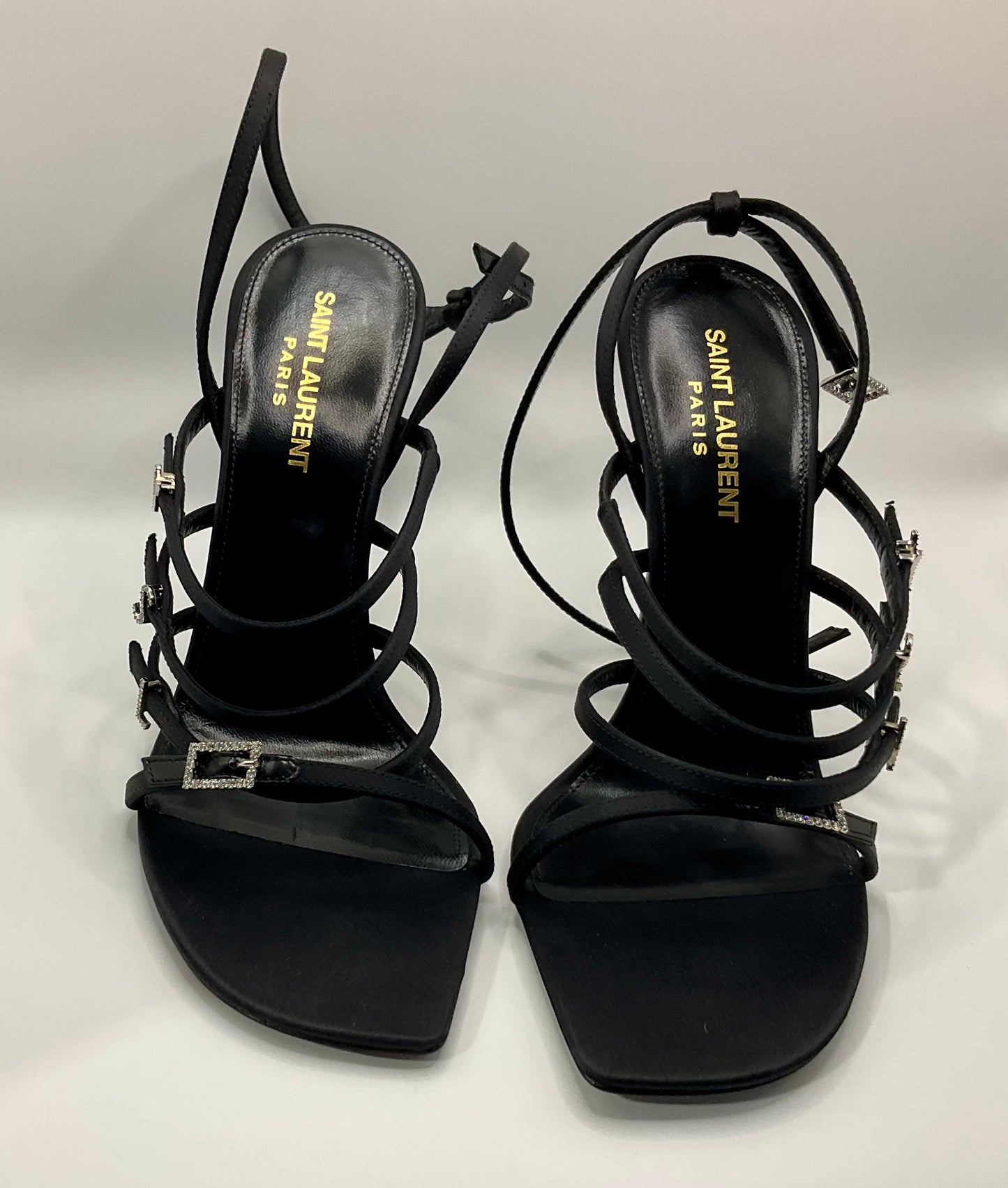 YSL Black Heels Nero 38