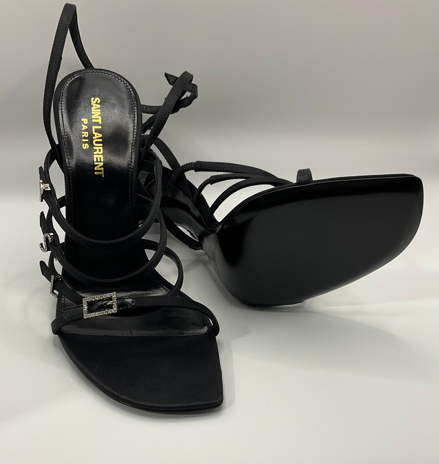 YSL Black Heels Nero 38