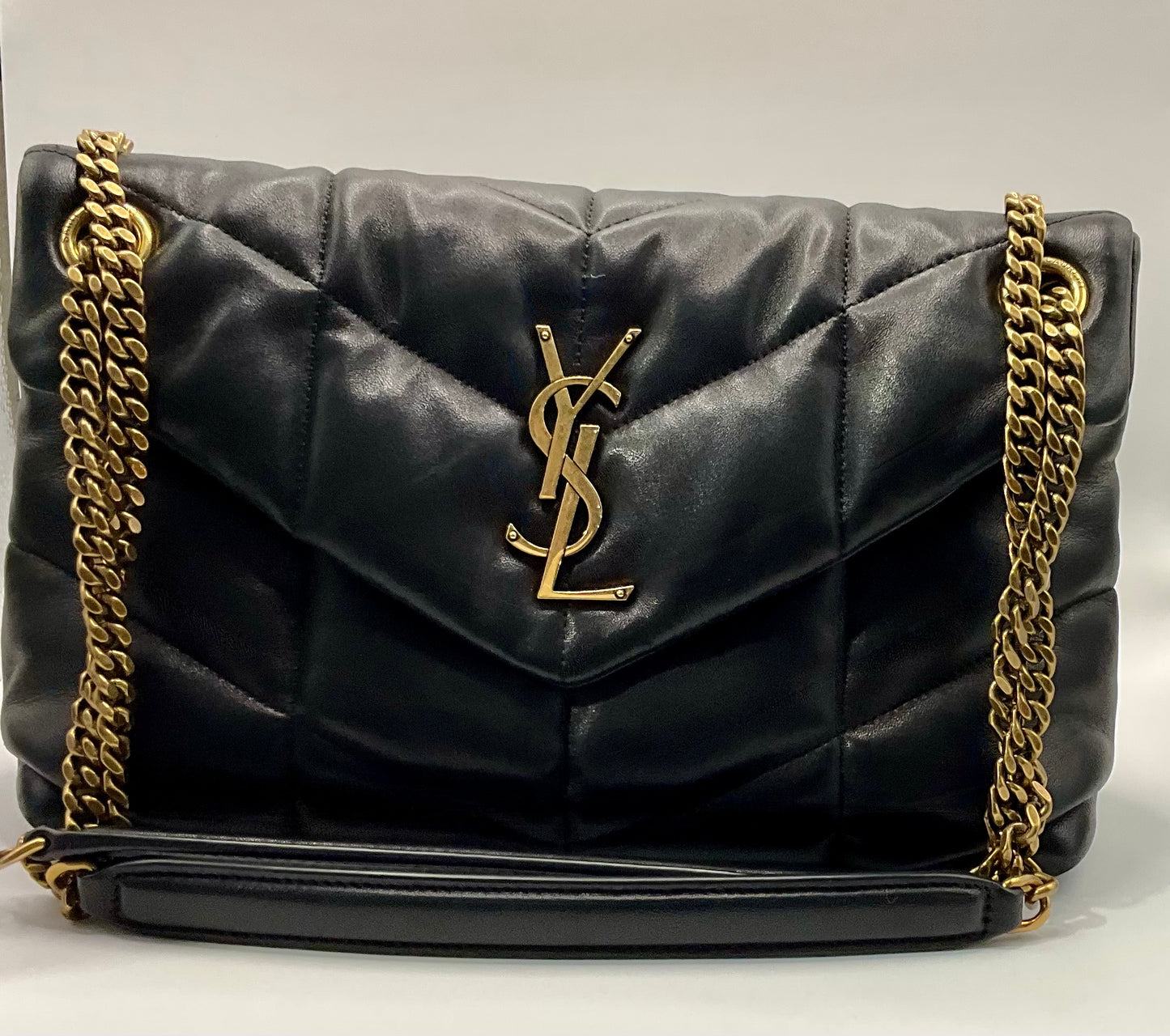 YSL Lou Puffer Medium Shoulder Quilted Leather