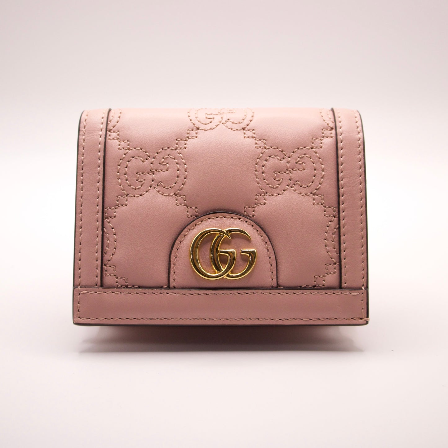 Gucci Pink Logo Mini Card/Coin Wallet