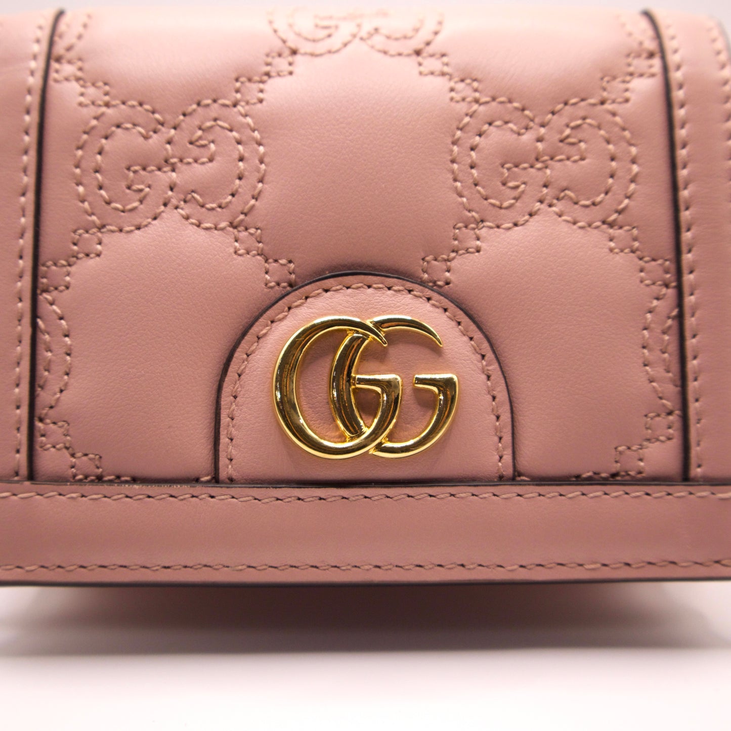 Gucci Pink Logo Mini Card/Coin Wallet