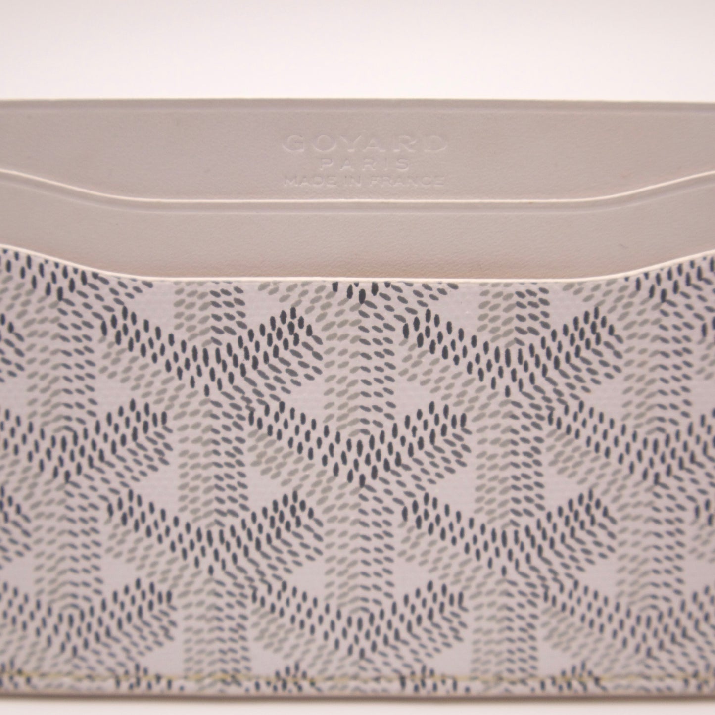 Goyard White Leather Card Holder