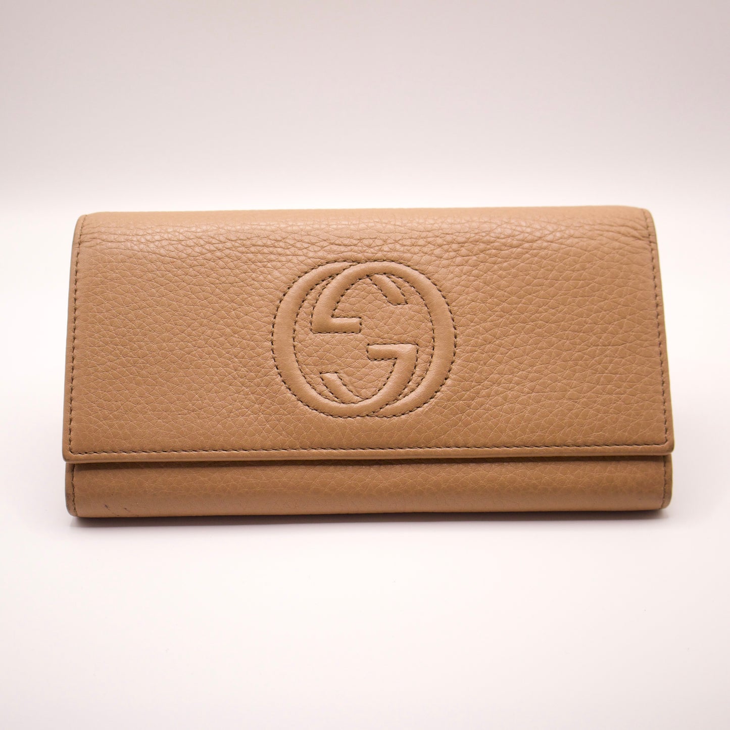 Gucci GG Beige Folding Wallet
