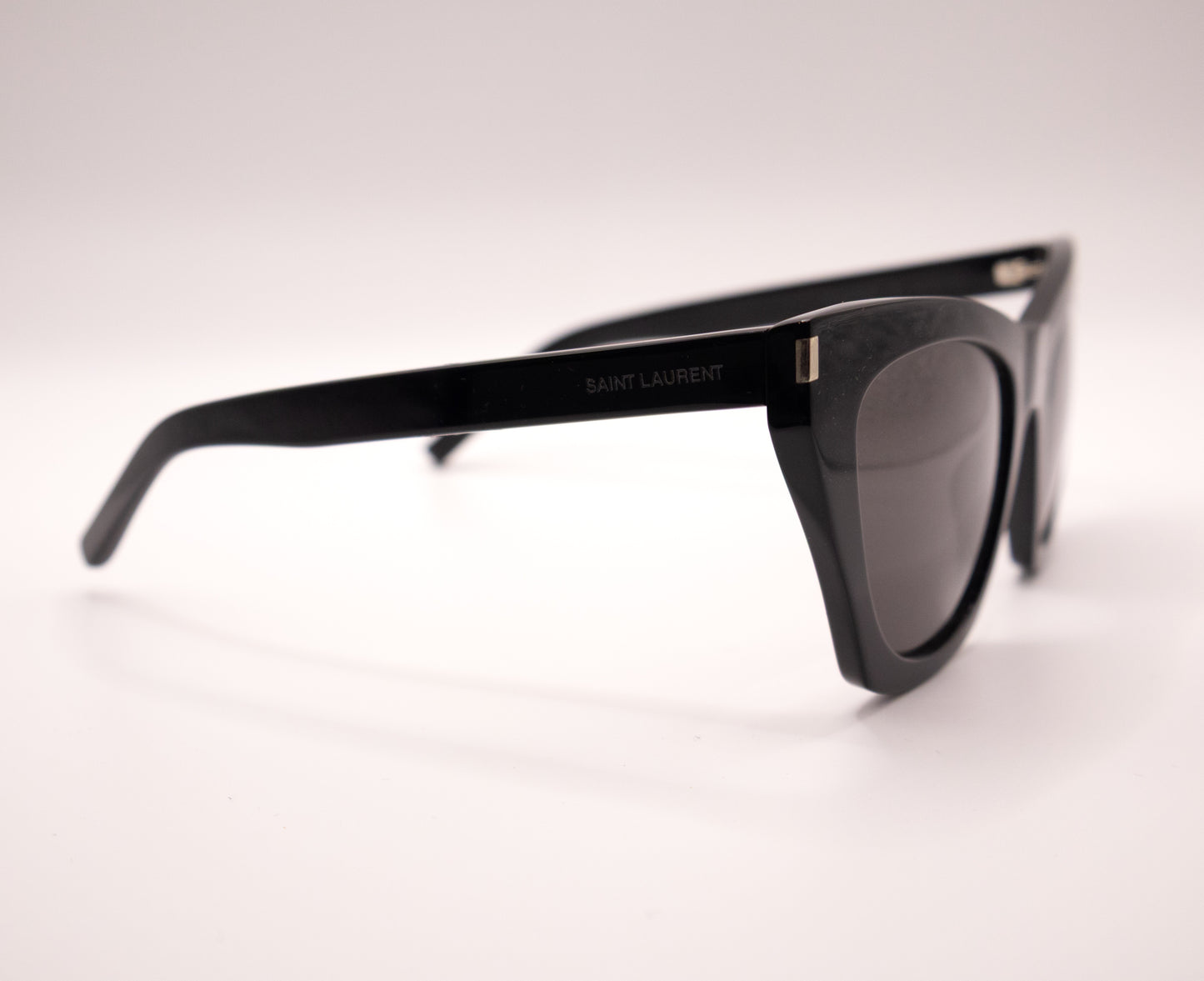 YSL Sung Cateye Lg BLK w/Case