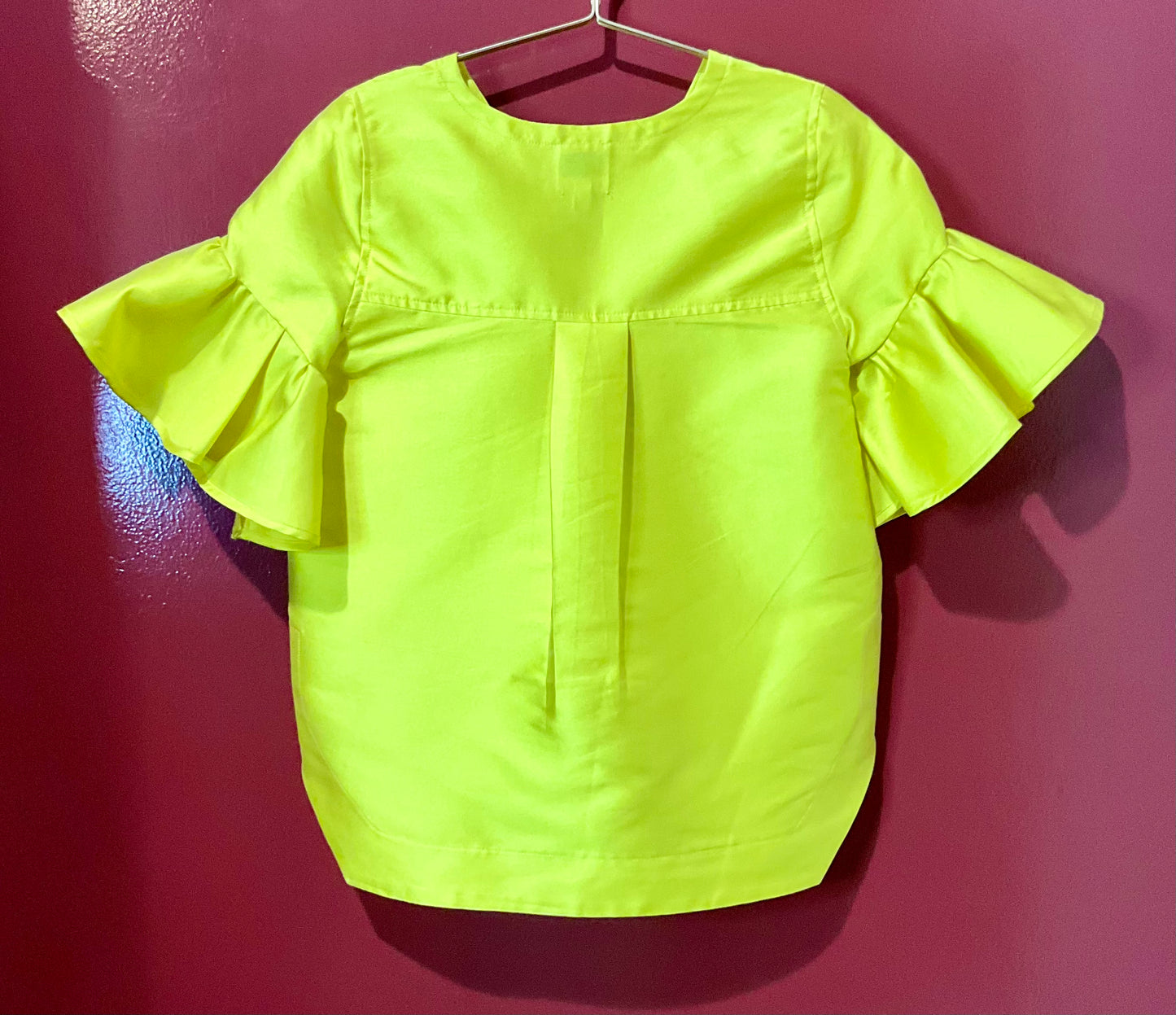 Noble 31 Yellow Ruffle Sleeve Top S