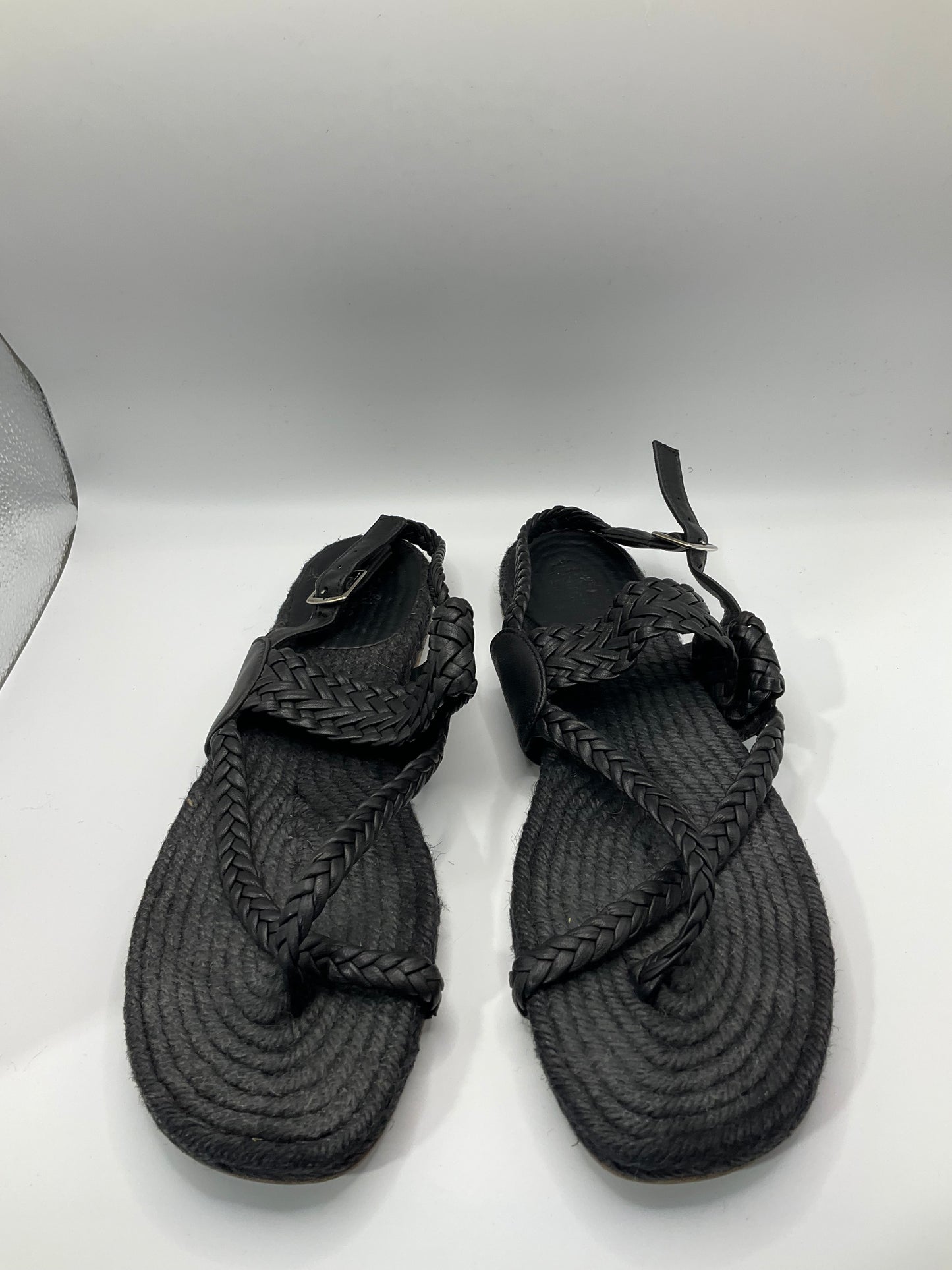 Hermes Sandales Paile Noir 38