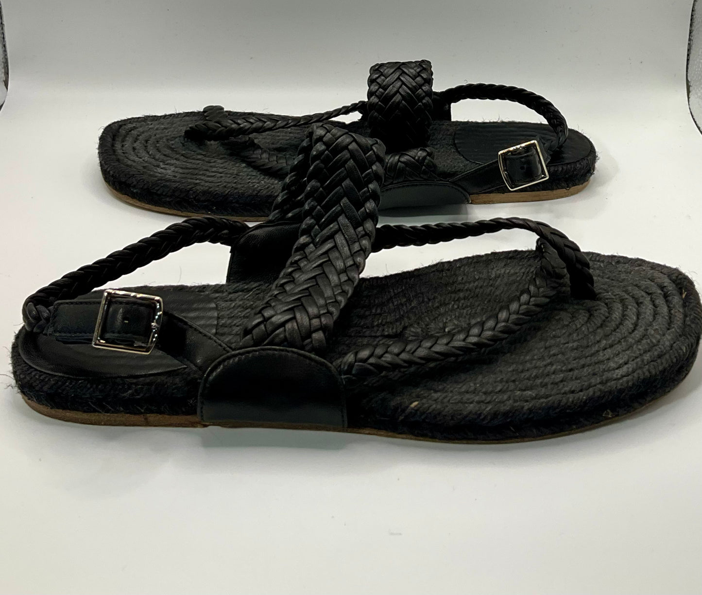 Hermes Sandales Paile Noir 38