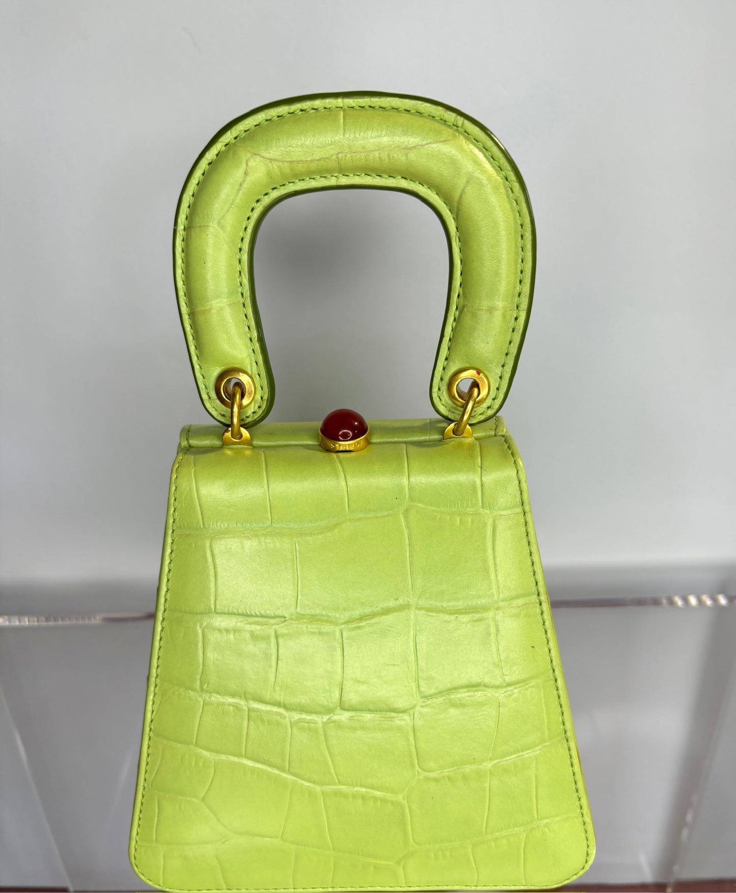 Staud Kenny green handbag