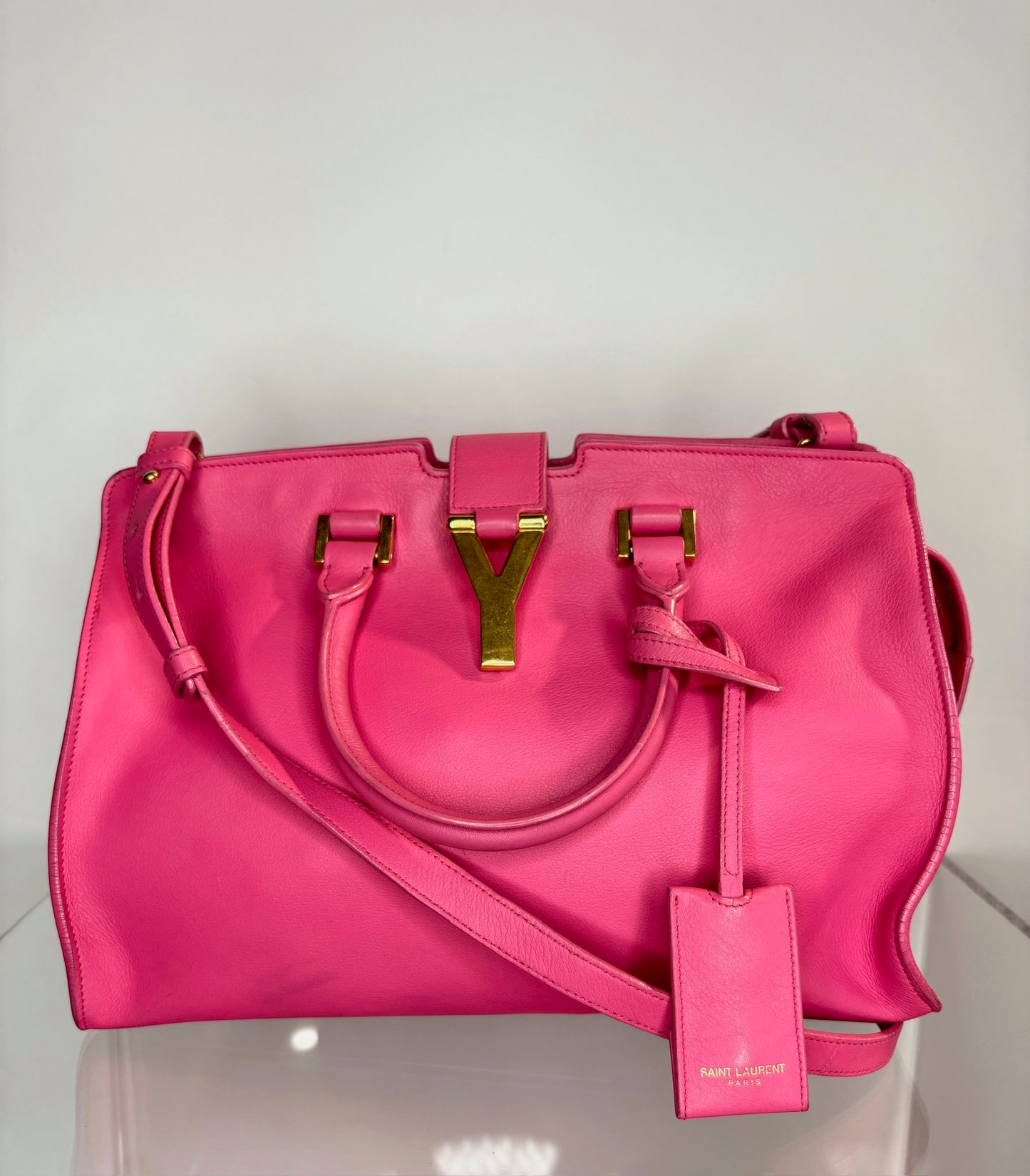YSL Cabas pink handbag