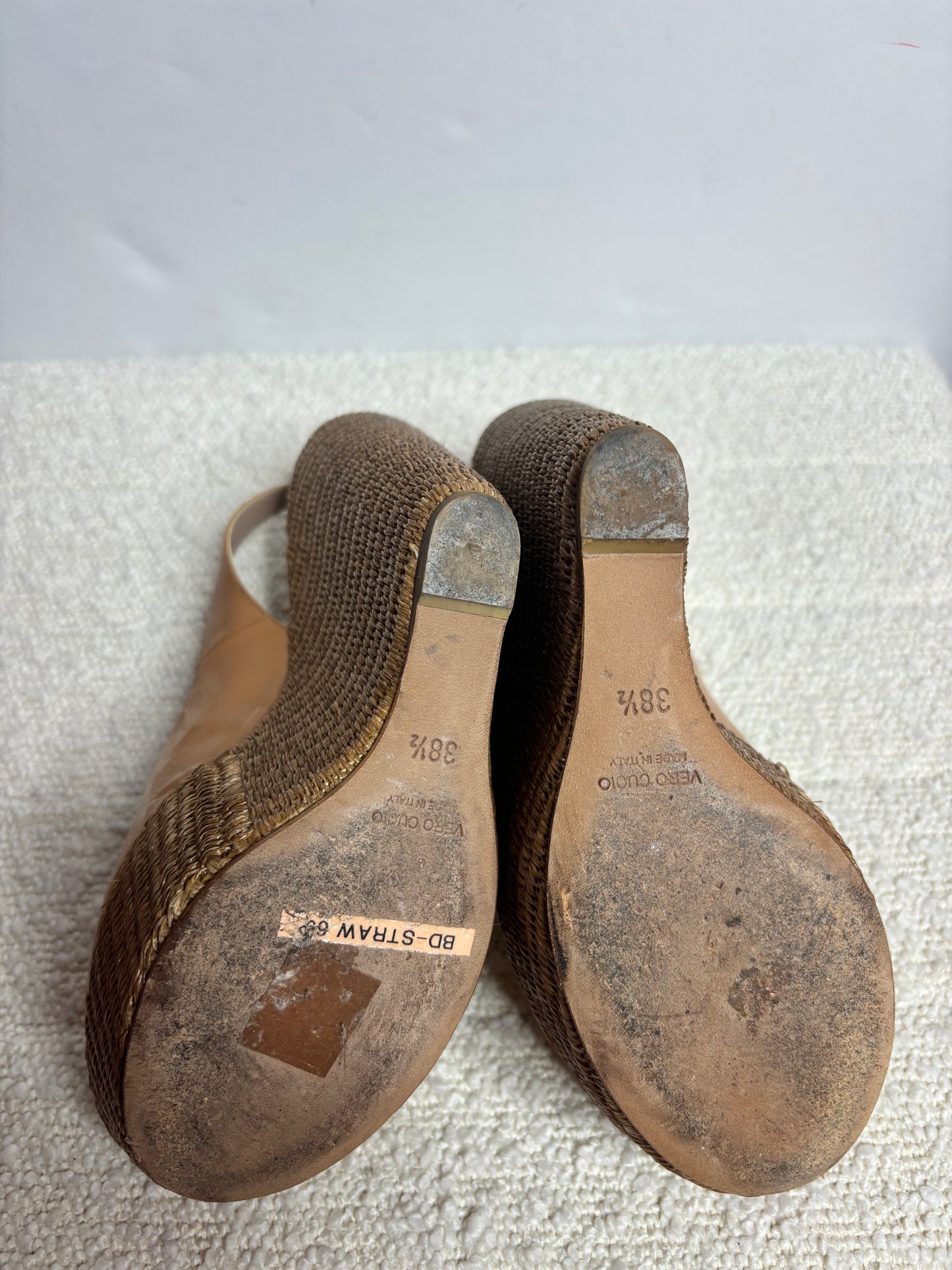 Baldan Beige Platform Sandals 38.5