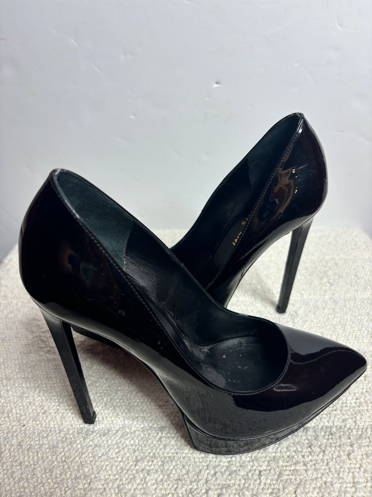 Yves Saint Laurent Black Patent Platform 38