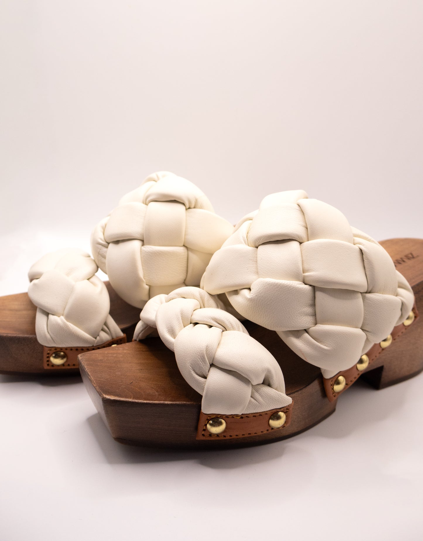 Zimmerman Leather Braided Clogs 37