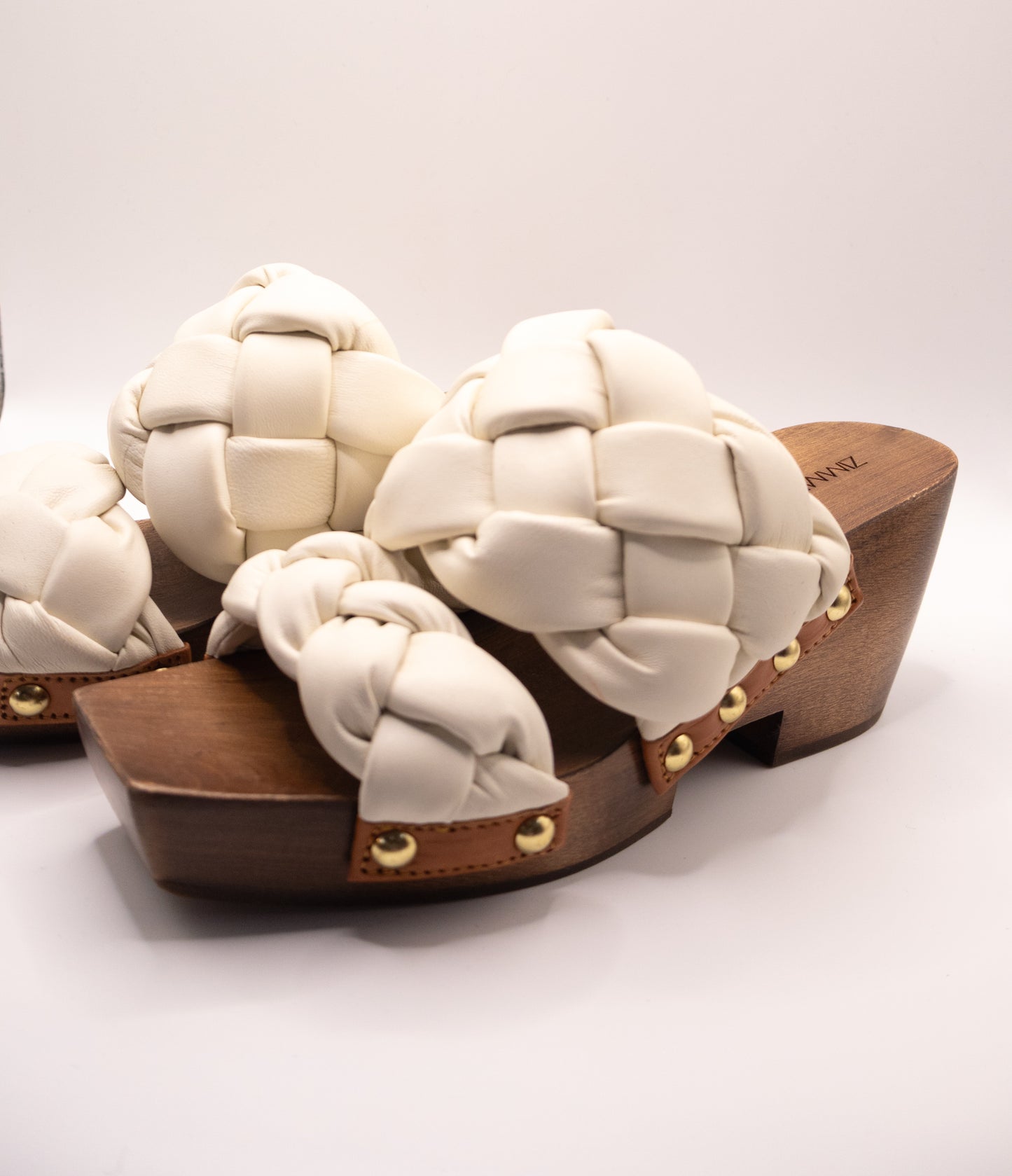 Zimmerman Leather Braided Clogs 37